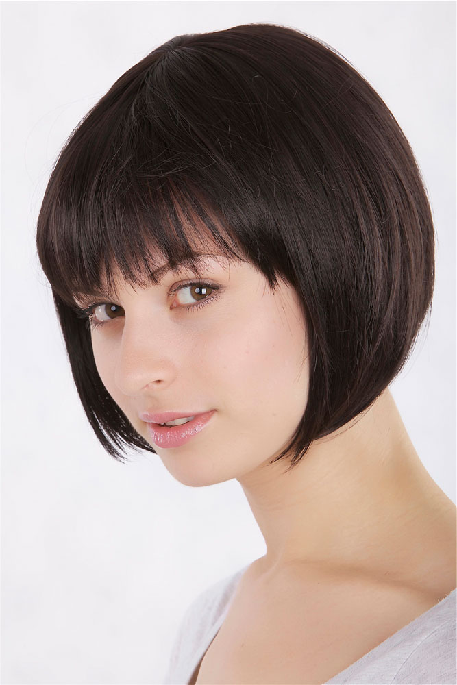 Lady women wig bob Page Wig cute fringe short straight dark brown 1236, view 2, WIG ME UP: Your Perücken Online Shop Quality Wigs, Ladies, Brown, straight, short