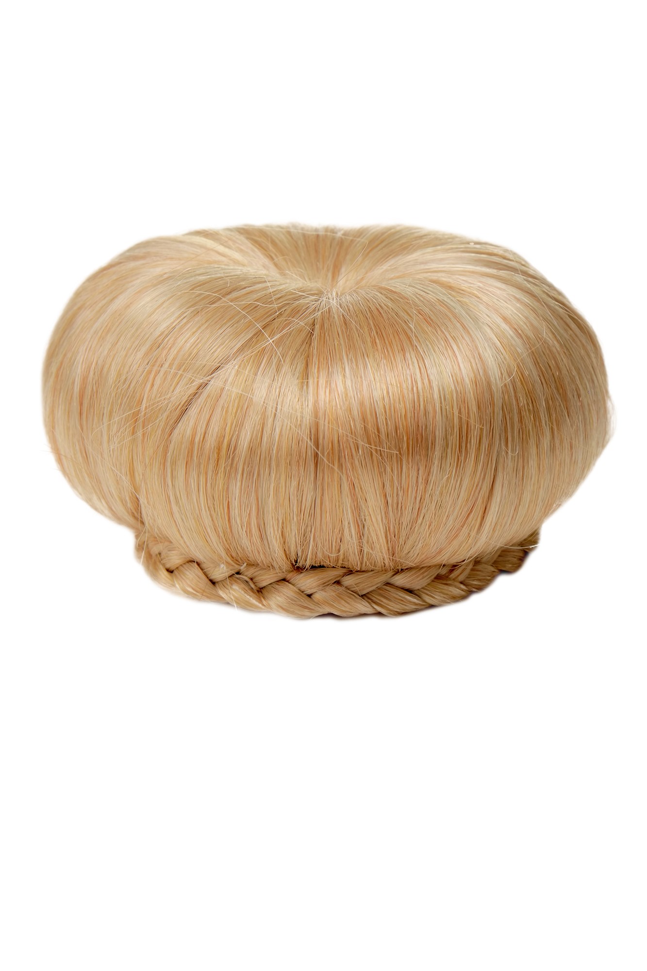 Dutt Haarknoten 50er 60er Gold-Blond N372-LG26, Vorderansicht, WIG ME UP: Ihr Perücken Online Shop glatter Dutt Haarteil Hellblond-Goldblond-Mix