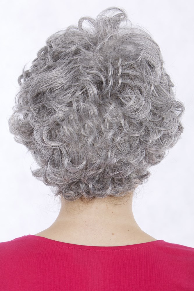 hochwertige Qualitätsperücken, Perücke Grau Hellbrau-Mix lockig kurz lockig GFW513-51, Ansicht 3, WIG ME UP: Ihr Perücken Online Shop lockige Tressen-Perücke Grau kurze Haare für Damen