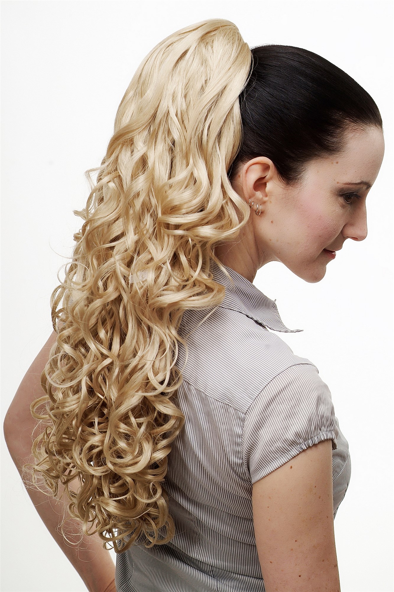 N310-26 Hairpiece PONYTAIL extension VERY long MASSIVE volume voluminous curly AMAZING curls kinks gold blond 23", view 4, WIG ME UP: Your Perücken Online Shop Ponytails, Blonde, curled, long