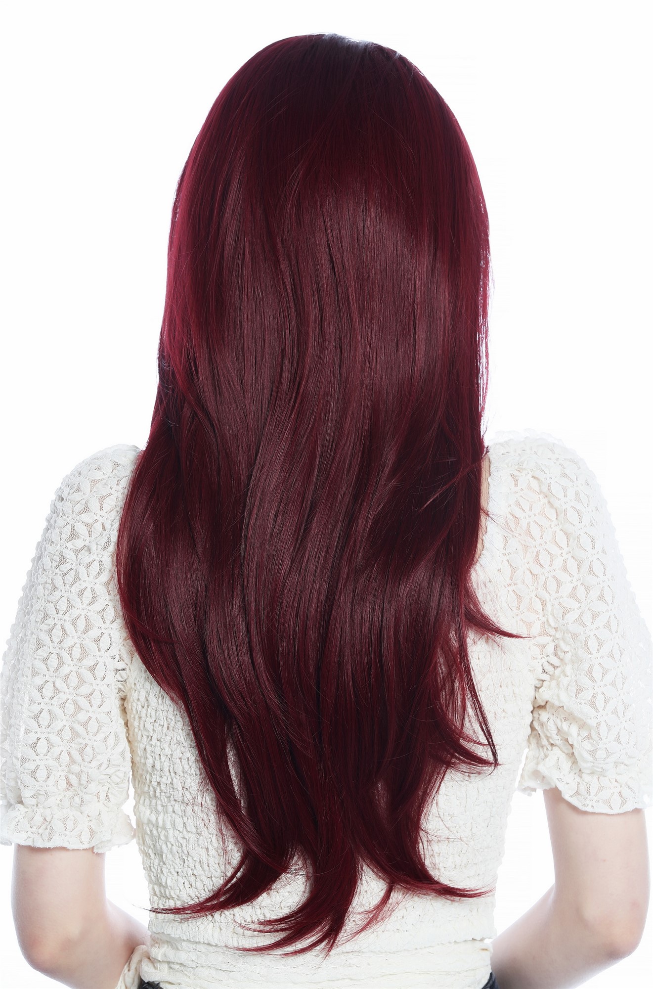 Lady wig half wig black headband retro long straight burgundy garnet red H9306, view 6, WIG ME UP: Your Perücken Online Shop Quality Wigs, Ladies, aubergine, straight, long