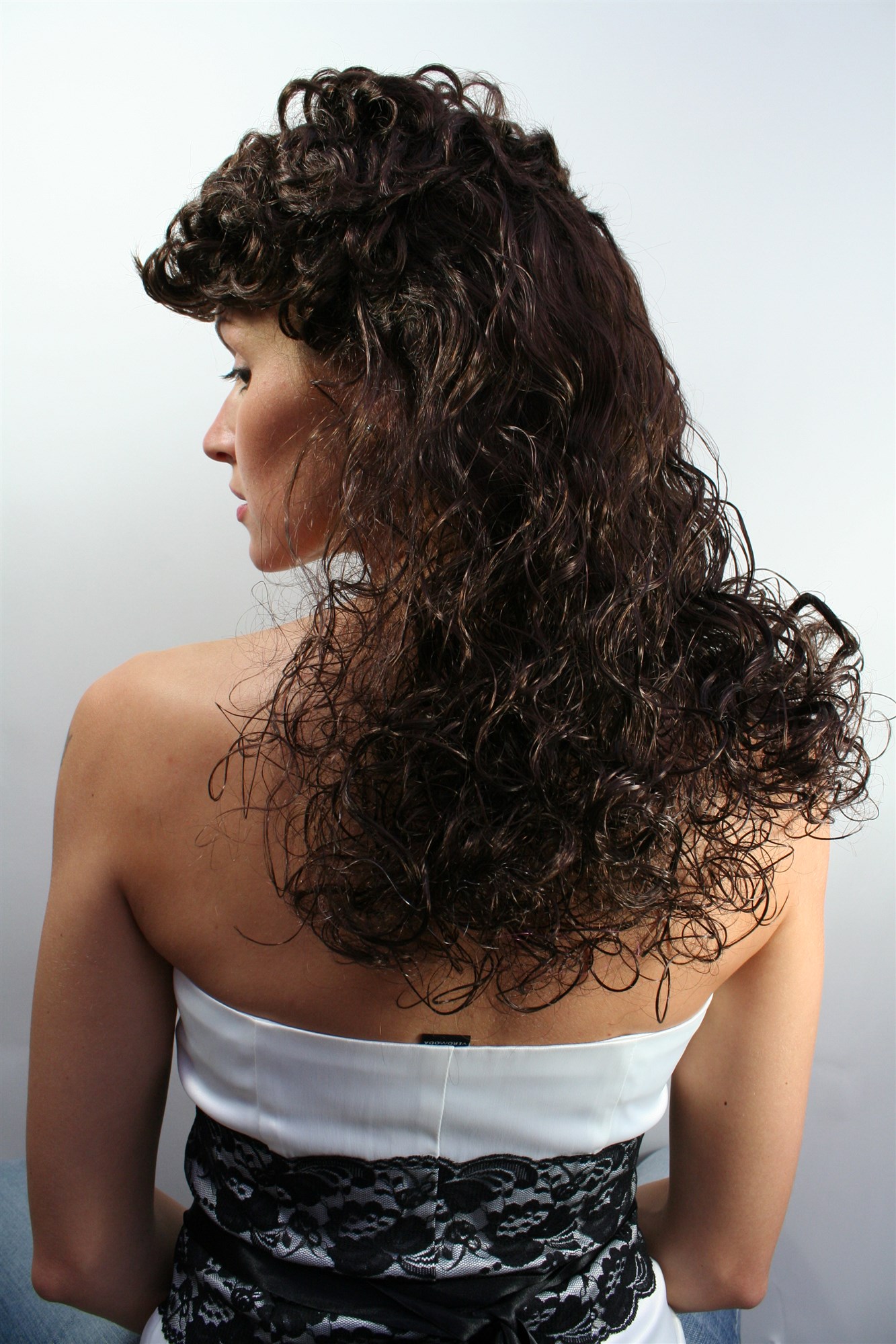 Party/Fancy Dress/Halloween Lady WIG long curly COLONIAL confederation BROWN brunette LM3045-P4, view 3, WIG ME UP: Your Perücken Online Shop Party Wig, Ladies, Brown, curled, long