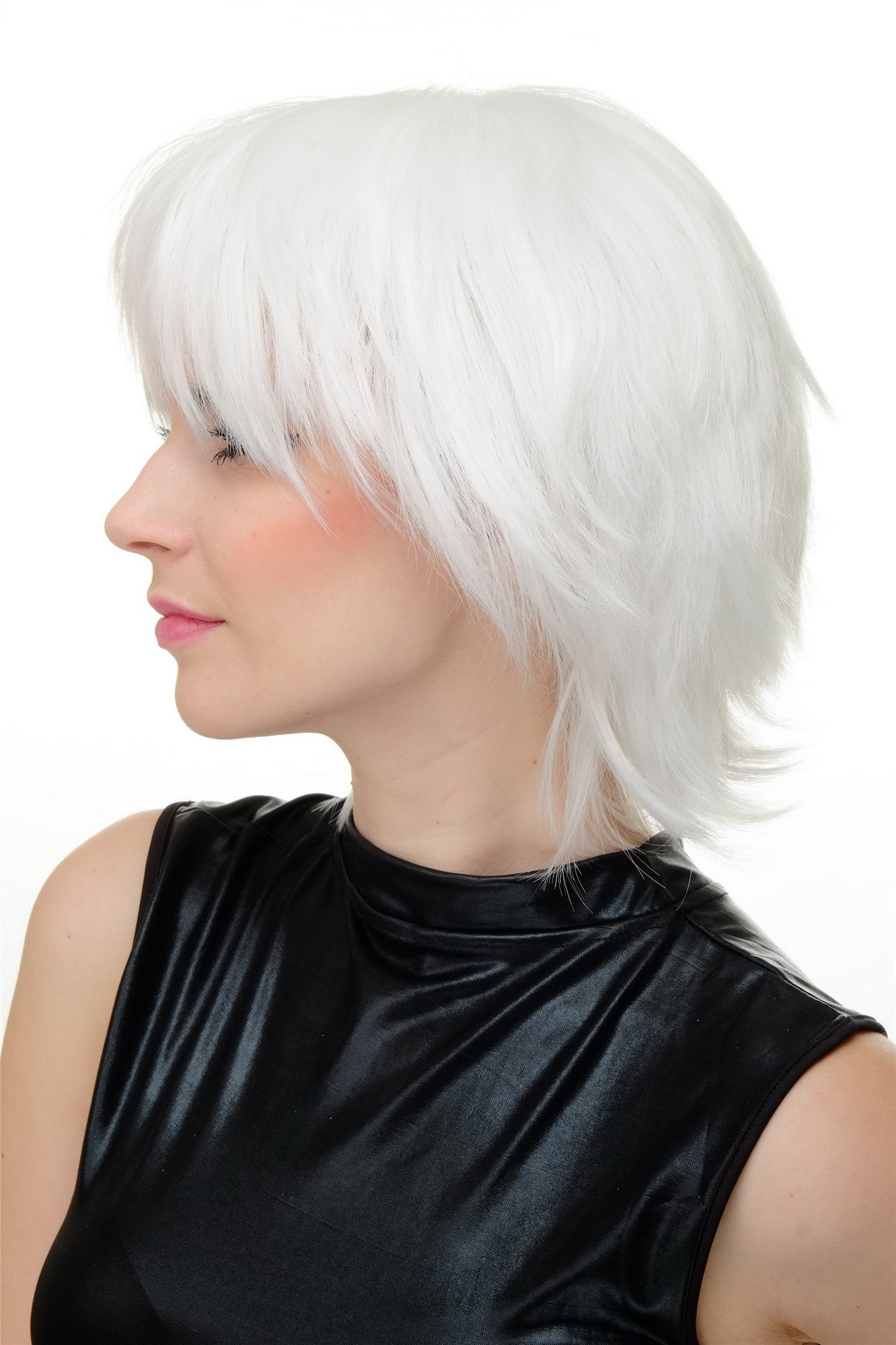 Quality Wigs, Ladies, blossom white, straight, short