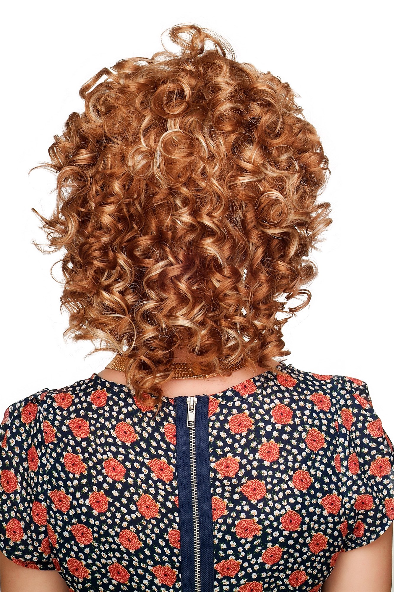 hochwertige Qualitätsperücken, Perücke Dunkelblond Locken Volumen WL-2342-27H24B, Ansicht 3, WIG ME UP: Ihr Perücken Online Shop lockige Tressen-Perücke Mittelblond-Hellblond-Mix schulterlange Haare für Damen