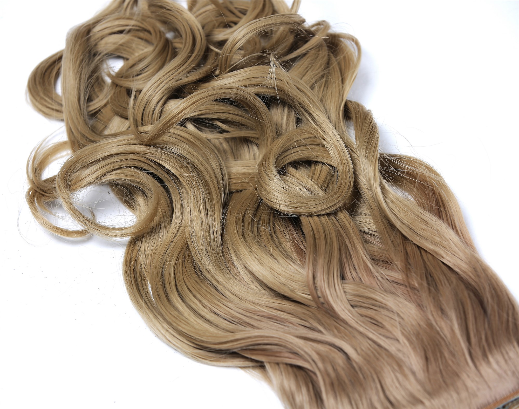 lockige Halbperücke Blond-Mix 40 cm lang