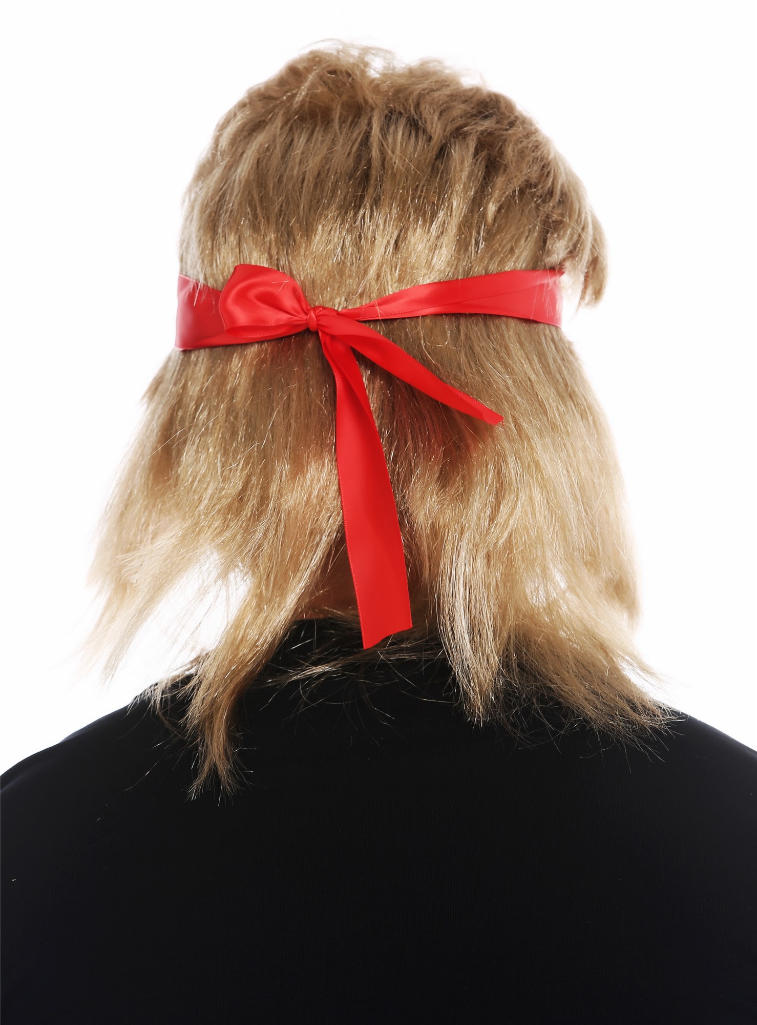 günstige Party Perücke, Perücke 80er Action-Star blond Stirnband Vokuhila SARL002-FR7-02, Ansicht 6, WIG ME UP: Ihr Perücken Online Shop glatte Party Perücke Hellblond kurze Haare für Herren