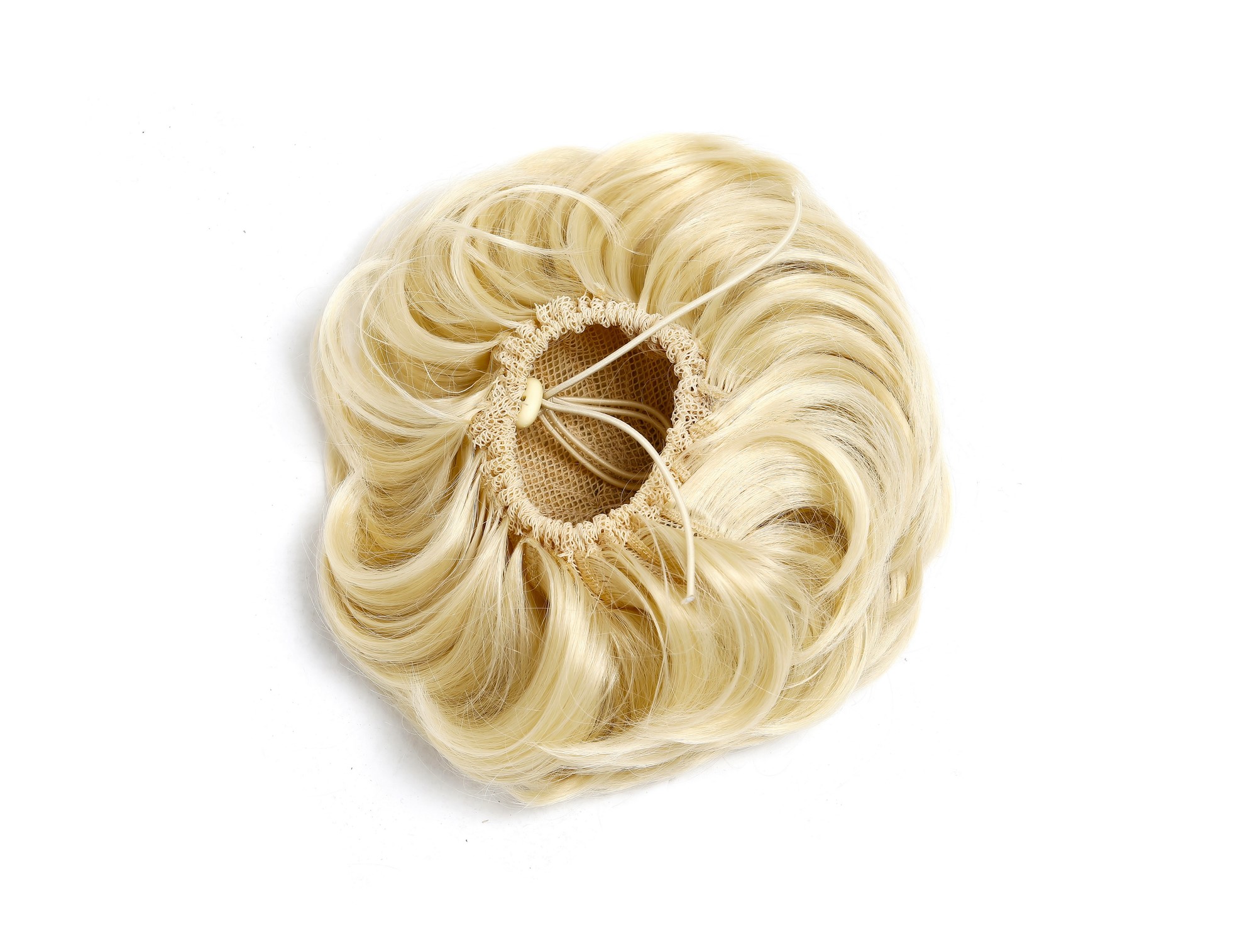 Haarteil Dutt Haarrose Buschig Lichtblond Q840-88E, Ansicht 6, WIG ME UP: Ihr Perücken Online Shop lockiger Dutt Haarteil Lichtblond