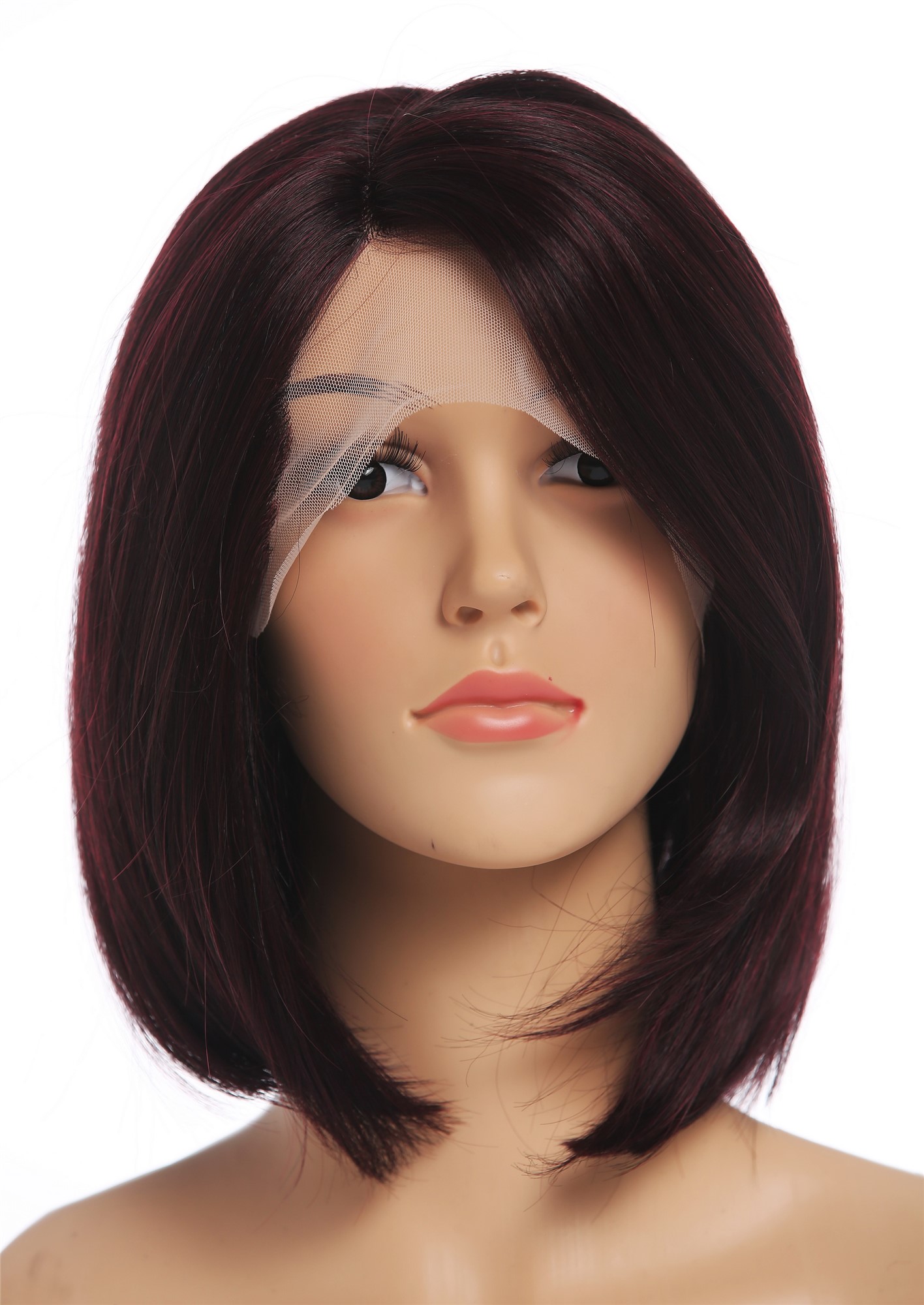 Quality Wigs, Ladies, eggplant red, straight, short