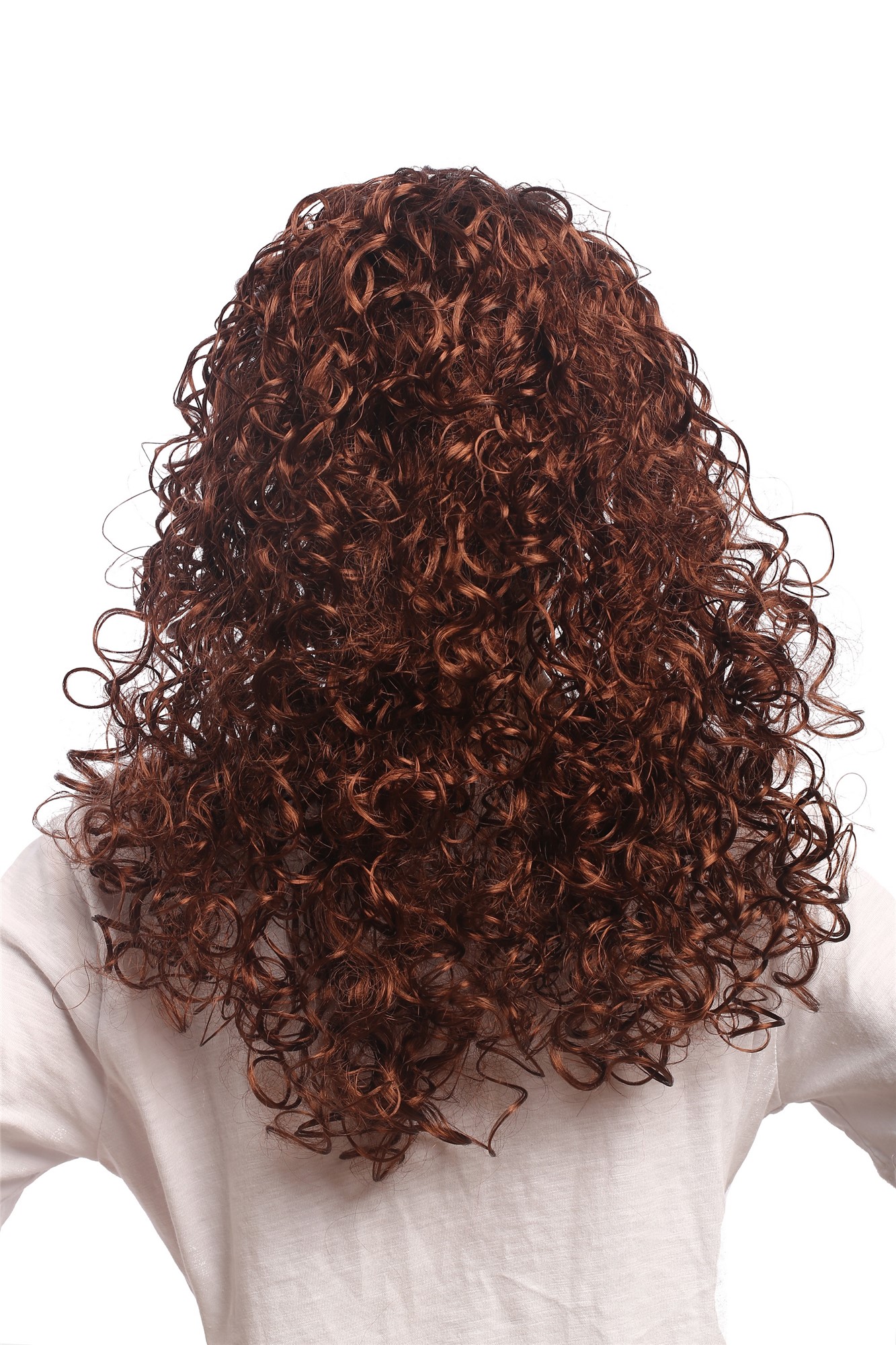 Party Wig, Ladies, Brown, curled, long