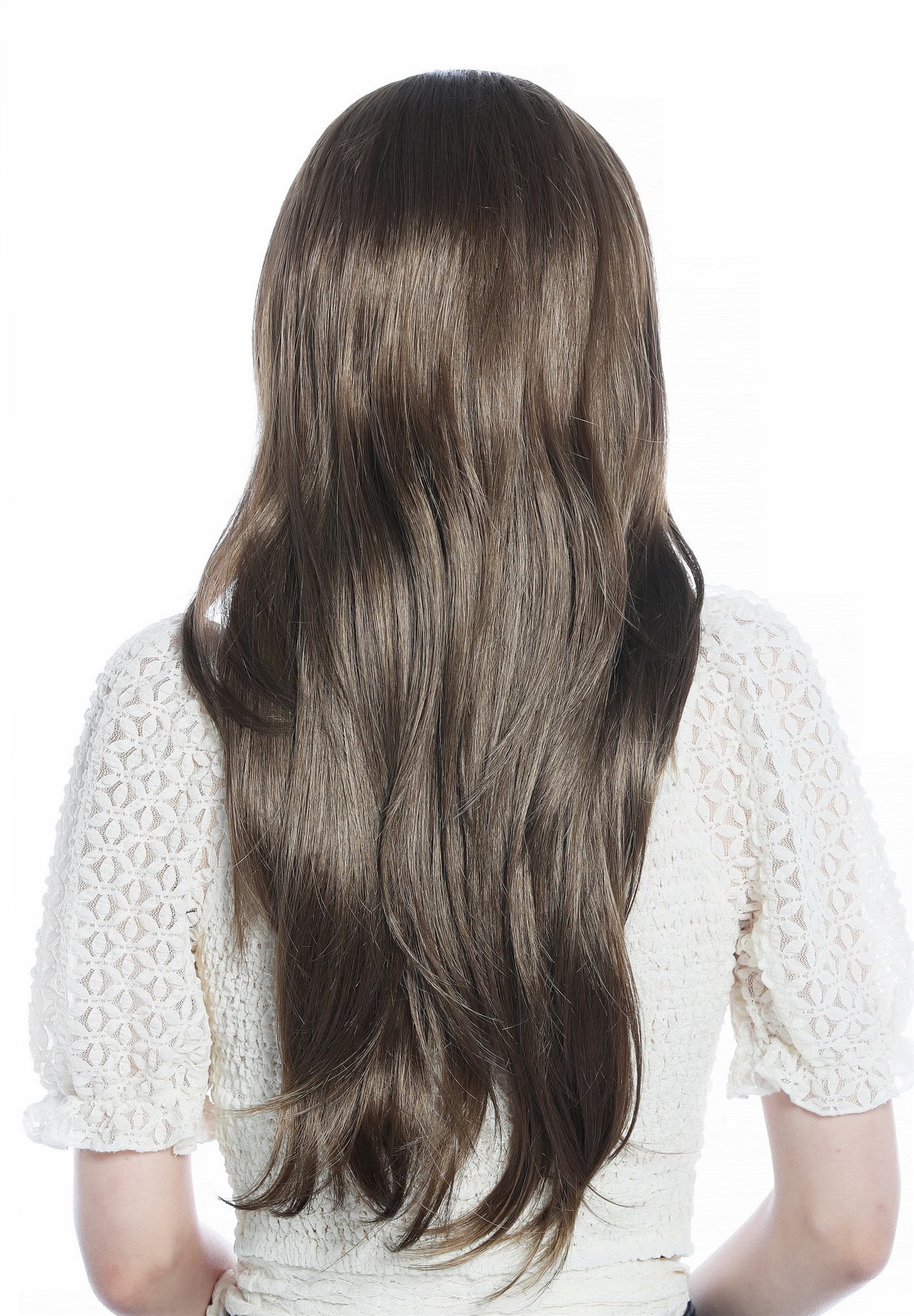 Lady wig half wig black headband cool retro long straight medium brown H9306, view 6, WIG ME UP: Your Perücken Online Shop Quality Wigs, Ladies, medium brown, straight, long