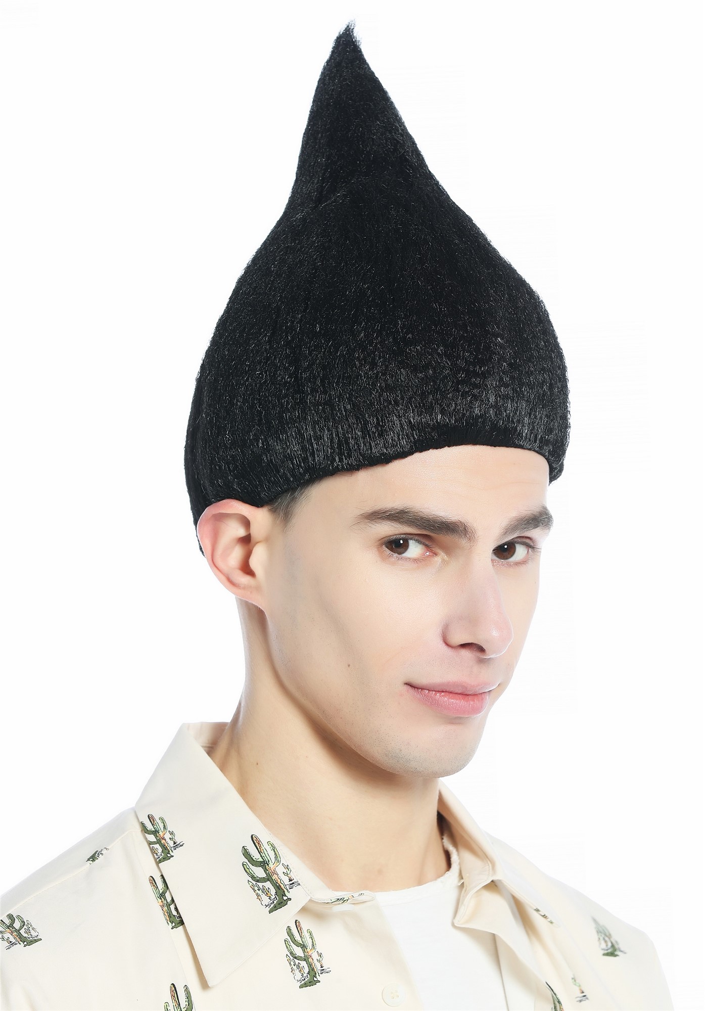 günstige Party Perücke, Perücke schwarz toupiert Troll Puck CW-057-P103, Ansicht 3, WIG ME UP: Ihr Perücken Online Shop wellige Party Perücke Schwarz kurze Haare Unisex