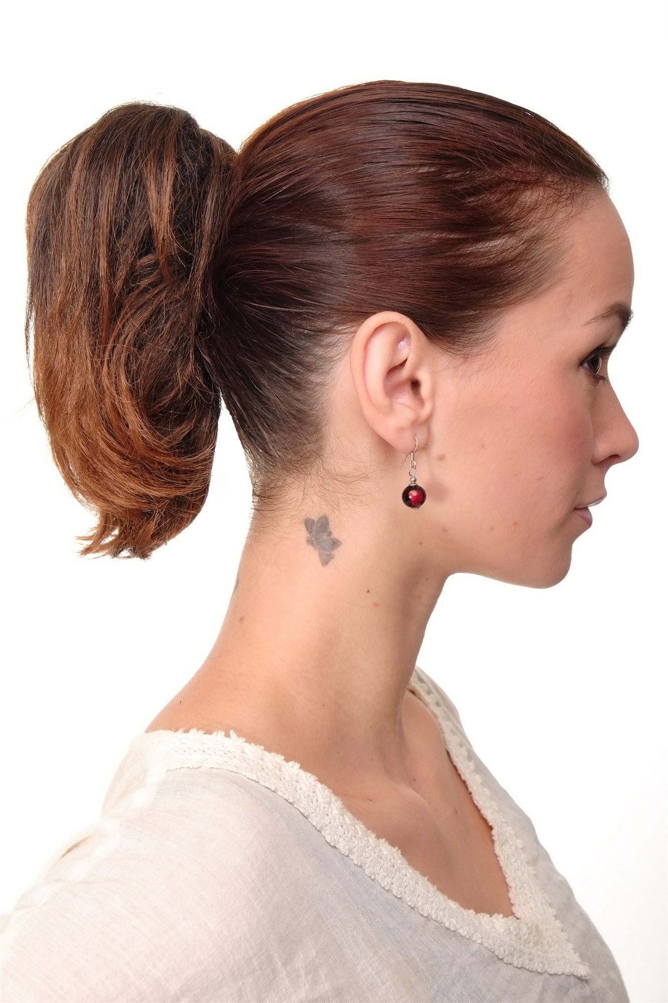 T6545-2T30 Ponytail Hairpiece extension short wild look chestnut brown mix 10", view 3, WIG ME UP: Your Perücken Online Shop Ponytails, brown mix, straight, short