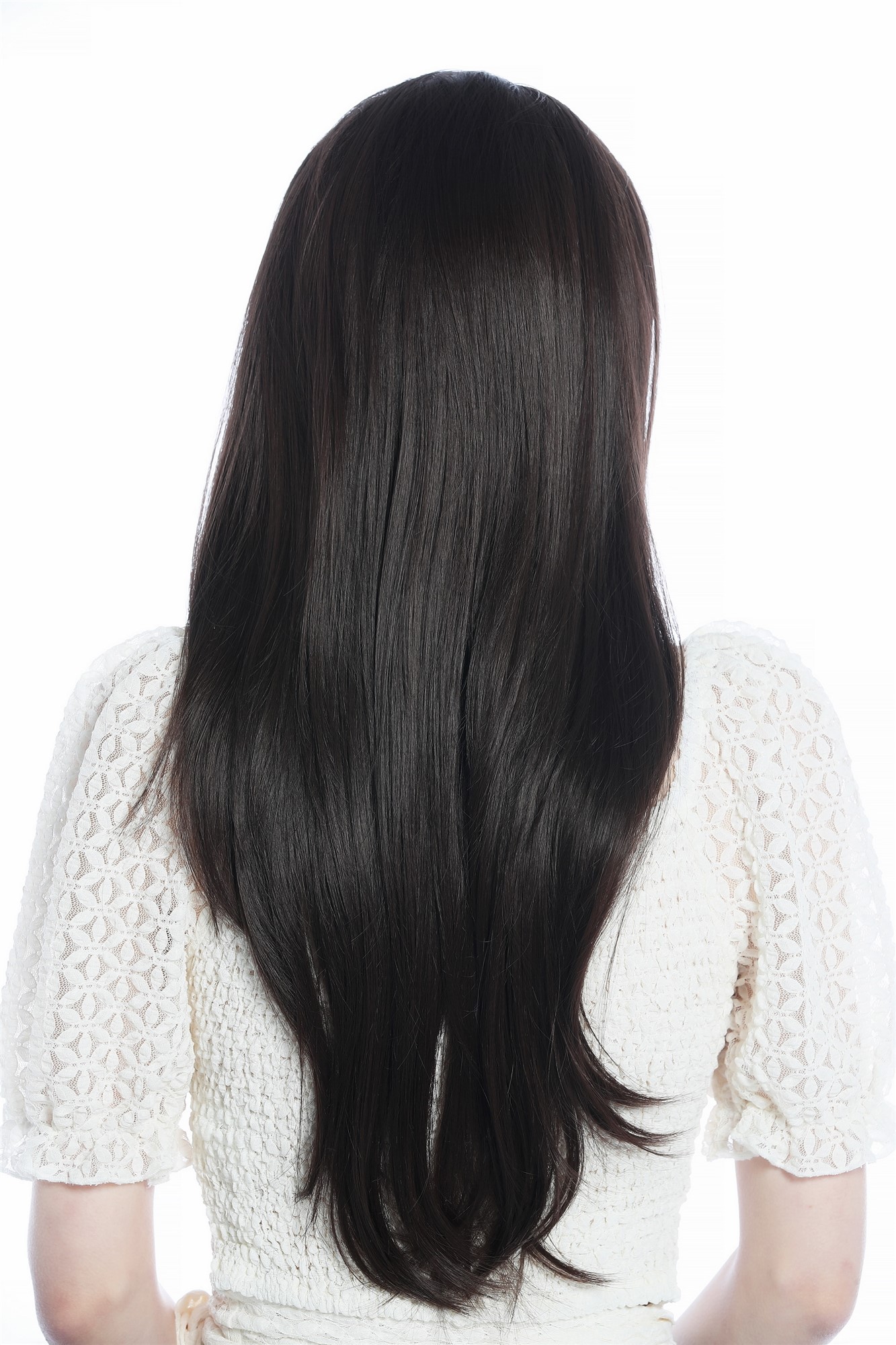 Lady wig half wig black headband retro long straight chocolate brown H9306, view 6, WIG ME UP: Your Perücken Online Shop Quality Wigs, Ladies, medium brown, straight, long