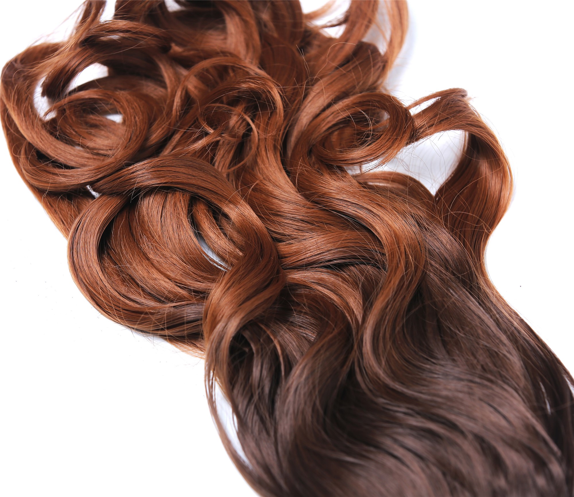 Clip-in Haarverlängerung Hinterkopf lockig Ombre Kastanie Braun Kupferbraun 40 cm CMT-863-052TT30, Ansicht 4, WIG ME UP: Ihr Perücken Online Shop lockige Halbperücke Braun-Mix 40 cm lang
