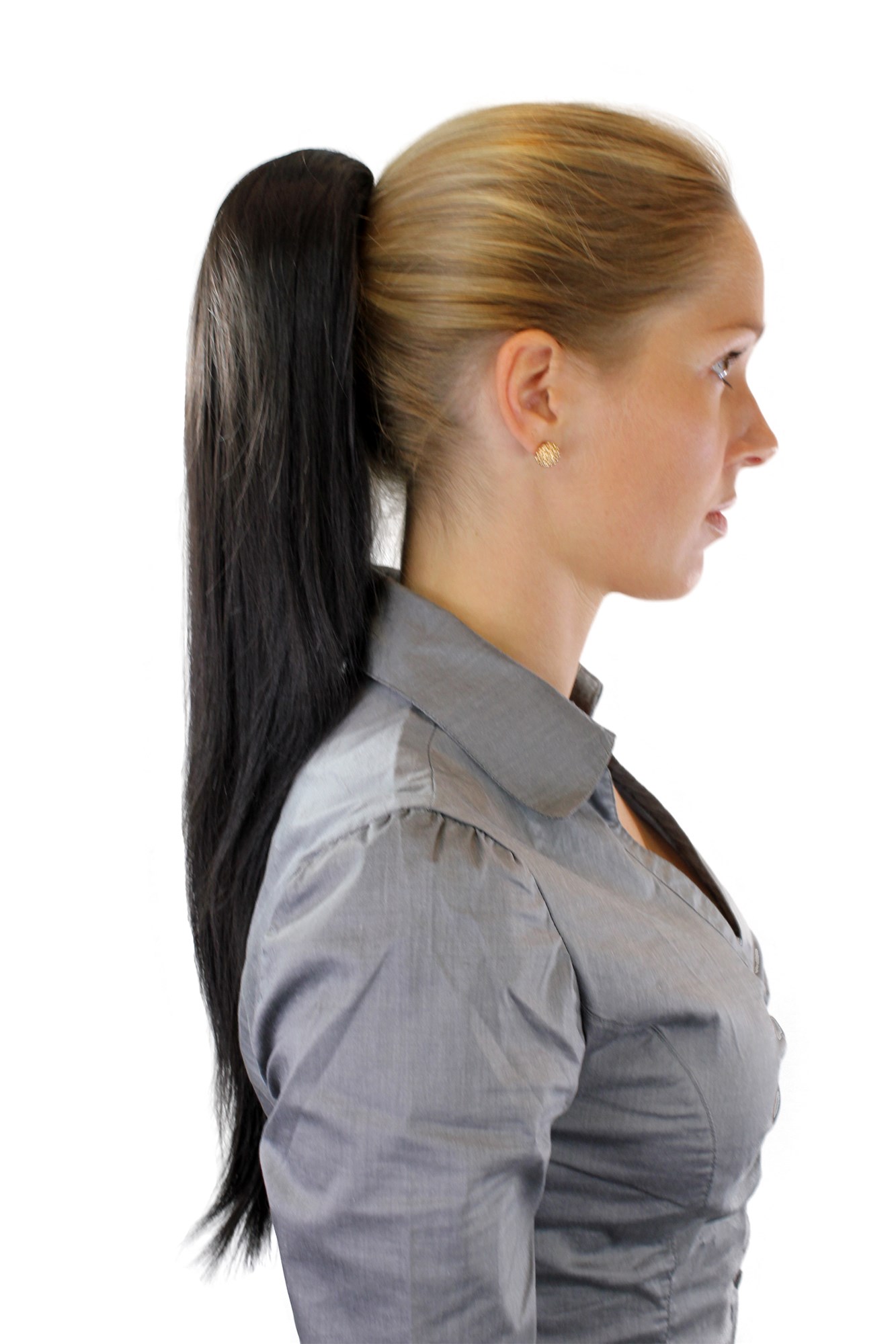 Hairpiece PONYTAIL extension VERY long AMAZING volume DARK BROWN straight WK06-3, view 3, WIG ME UP: Your Perücken Online Shop Ponytails, dark brown, straight, long