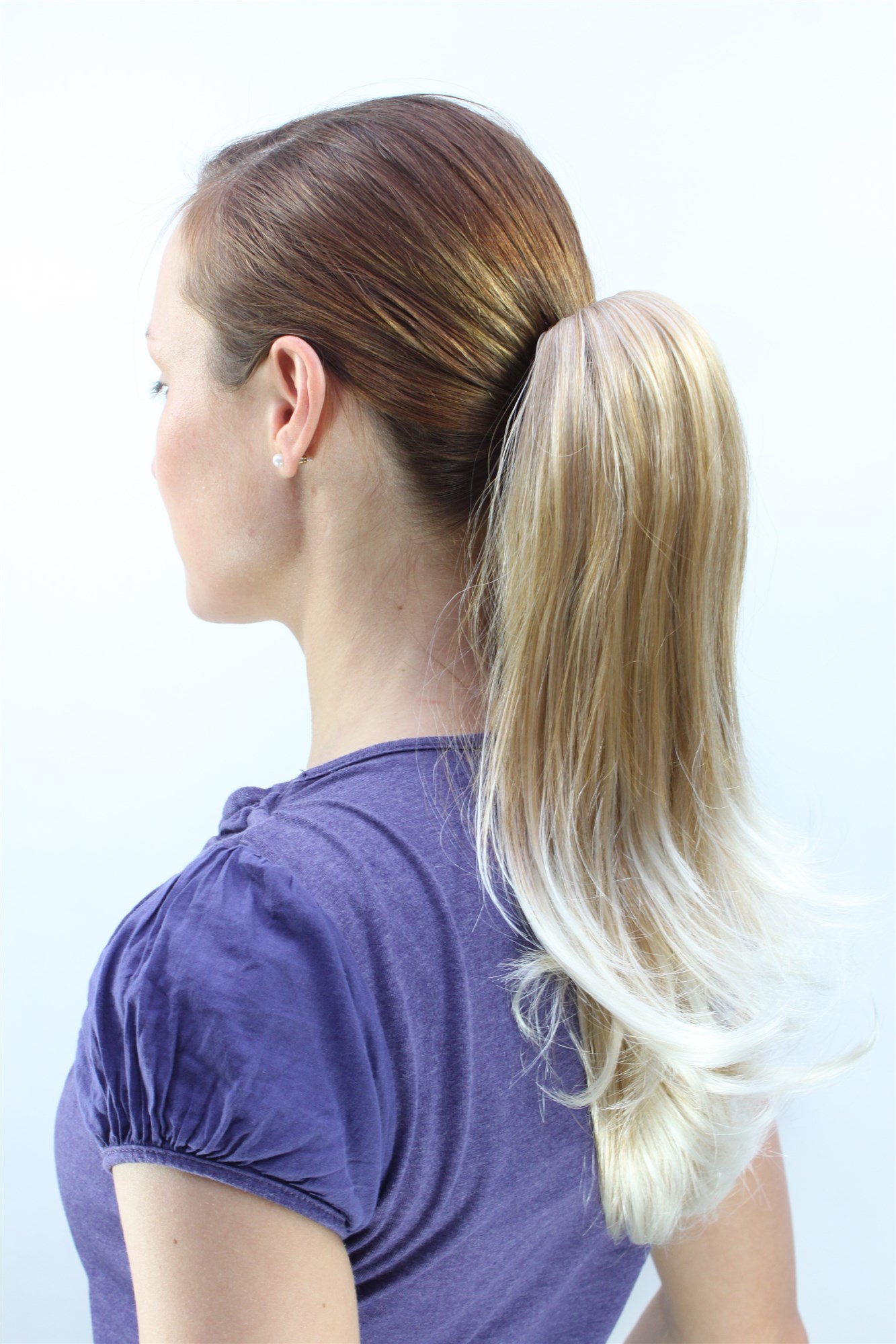 Hairpiece PONYTAIL medium length straight MIXED BLOND (T400 Colour 27T613) blonde Extension, view 2, WIG ME UP: Your Perücken Online Shop Ponytails, strawberry blonde-platinum blonde mix, curled, shoulder-length