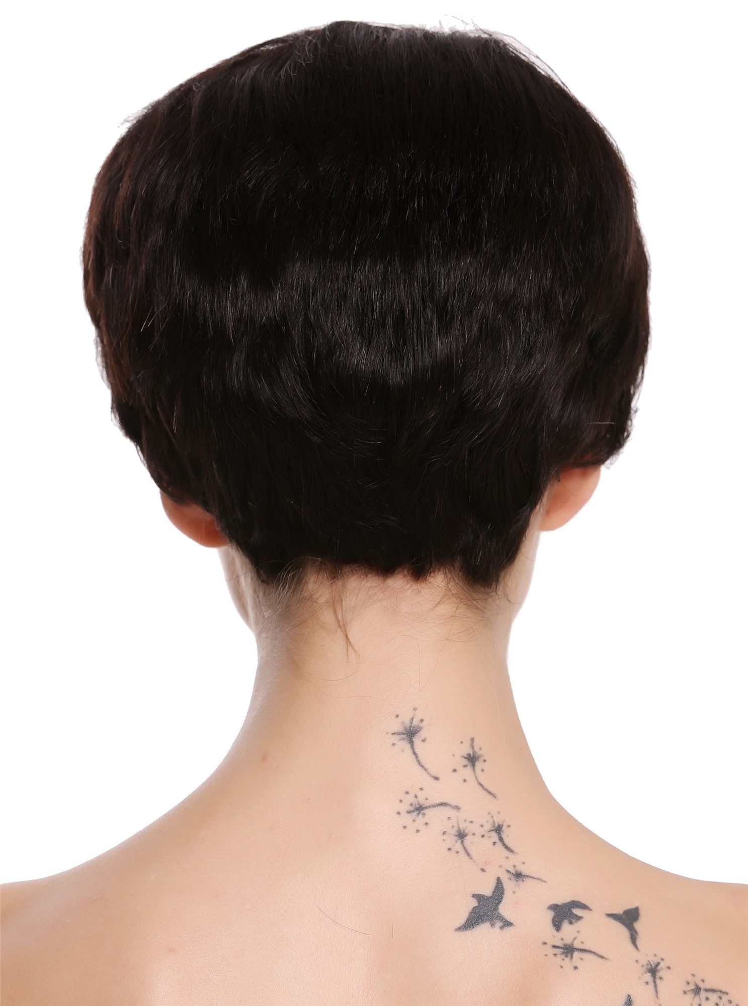 Women's wig human hair parting short natural colour dark brown RGH-5330-HH, view 4, WIG ME UP: Your Perücken Online Shop Quality Wigs, Ladies, dark brown-reddish brown mix, straight, short, 100% Human Hair