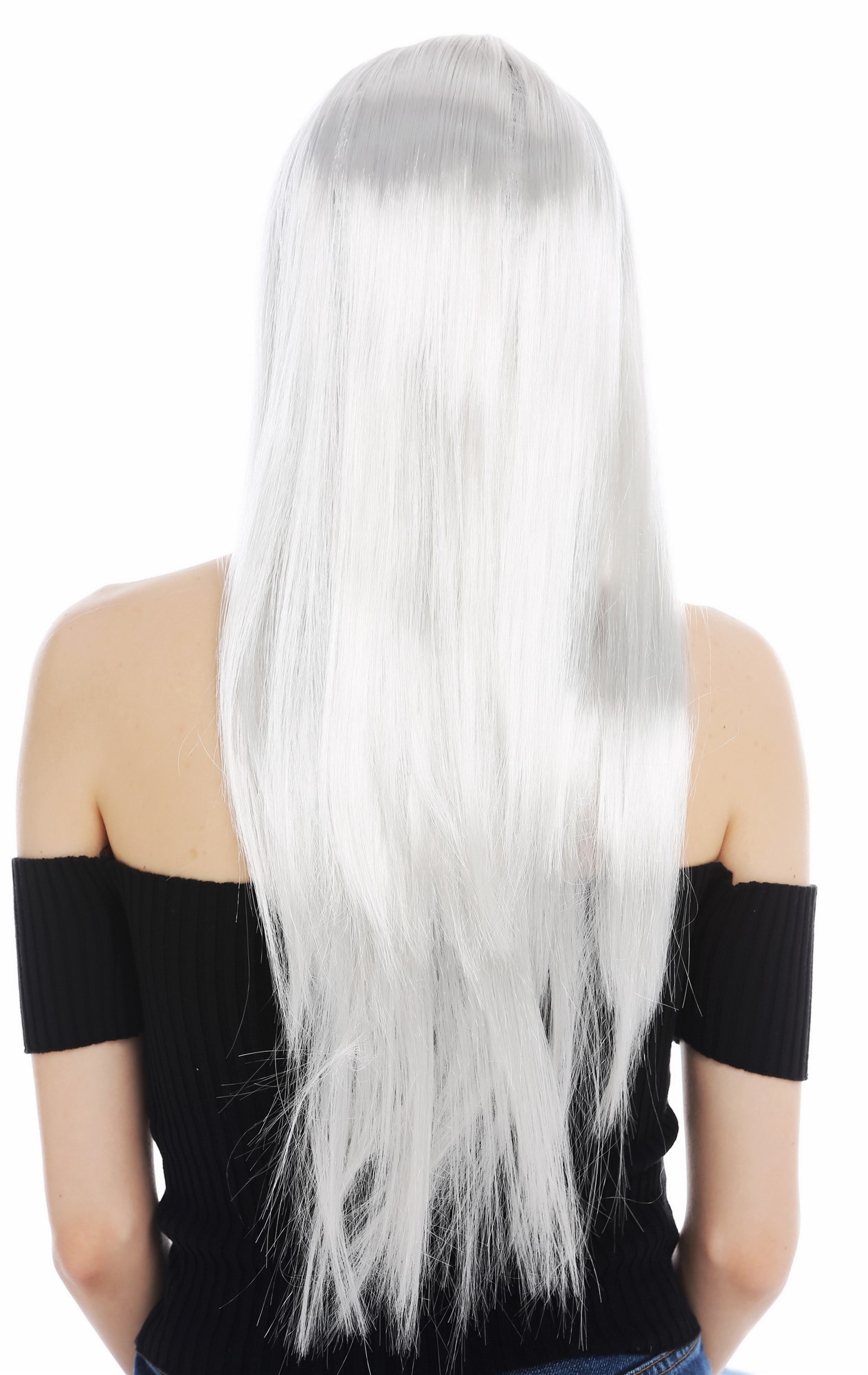 Wig women very long sleek middle parting grey fairy witch old hippie 2017125, view 6, WIG ME UP: Your Perücken Online Shop Party Wig, Ladies, light gray, straight, long