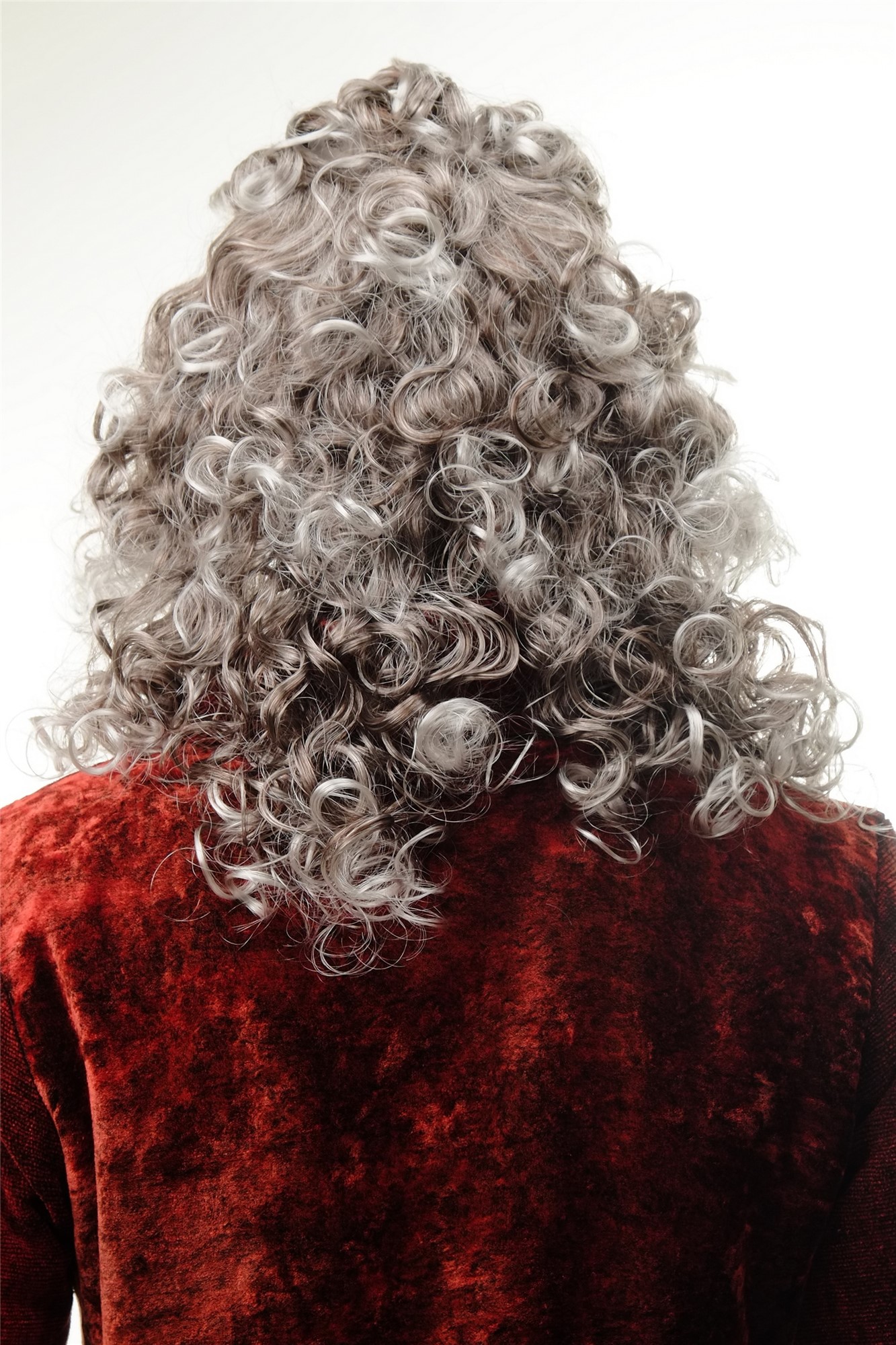 Party Wig, Unisex, Grey, curled, long