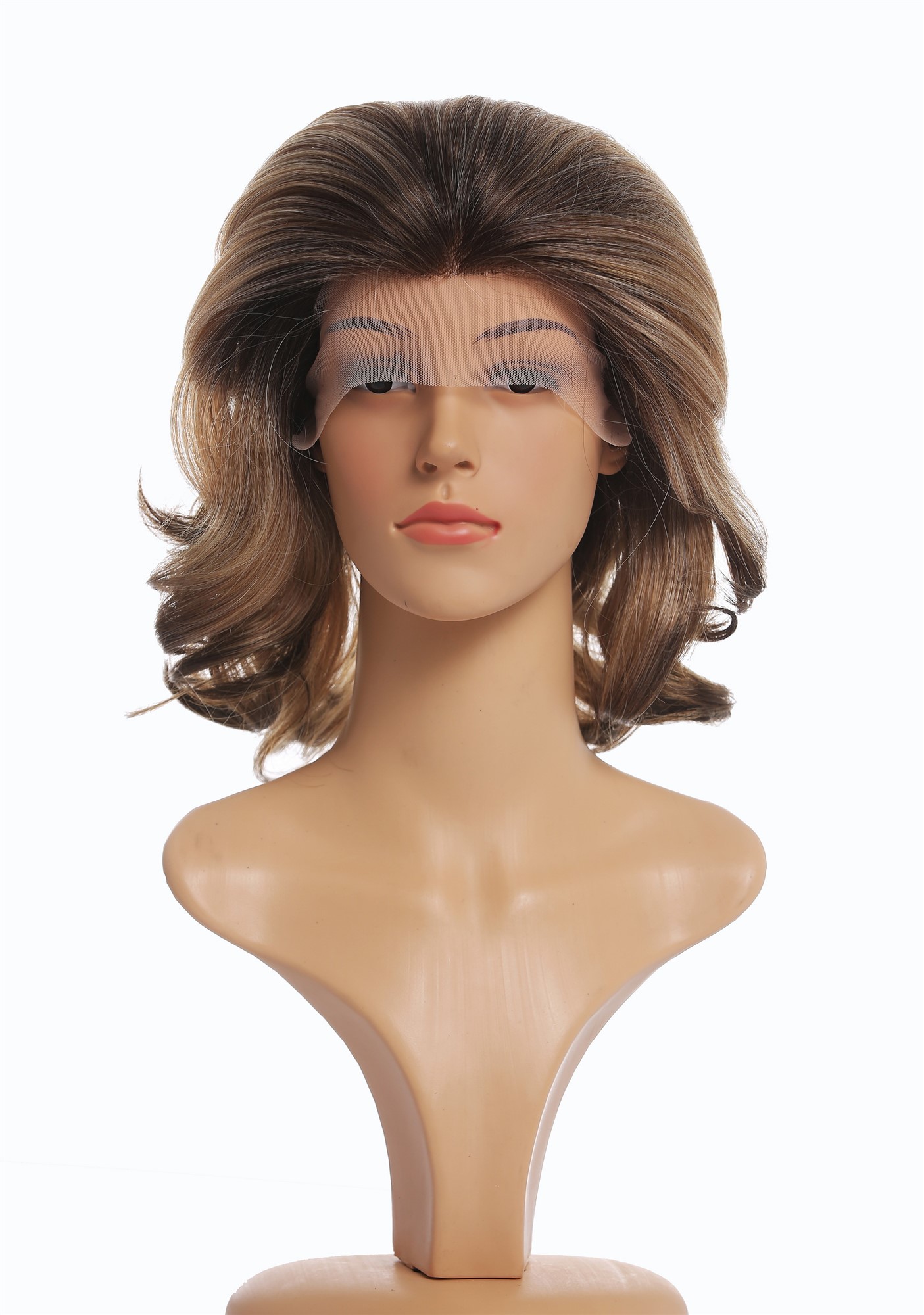 Lady wig lace front glamorous wavy 80's blonde platinum brown balayage DW2015-LF, view 8, WIG ME UP: Your Perücken Online Shop Quality Wigs, Ladies, blonde-brown mix, wavy, shoulder-length