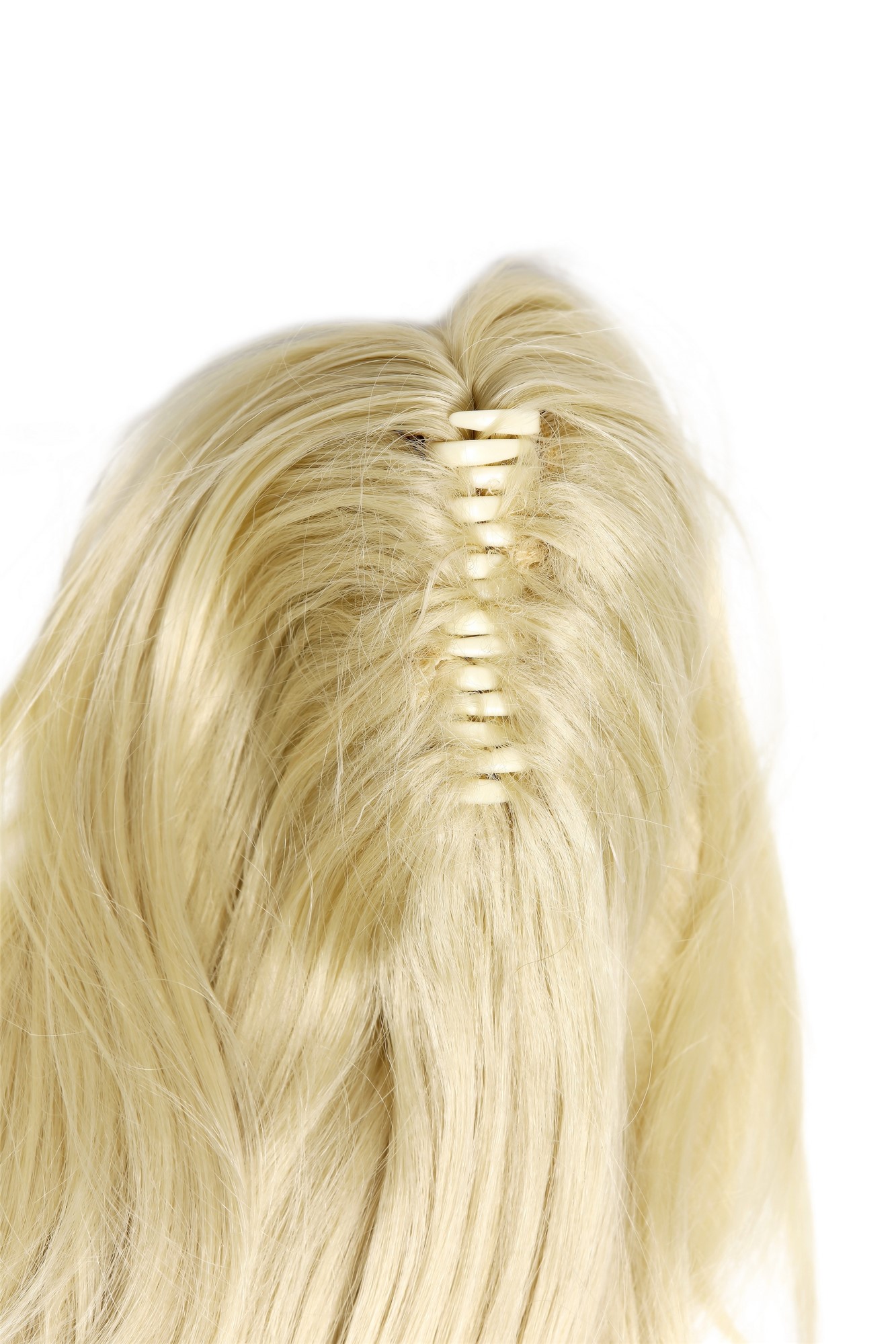 Ponytail Hairpiece Claw Clamp very long layerd slightly wavy light blond T200, view 5, WIG ME UP: Your Perücken Online Shop Ponytails, light blonde, wavy, long