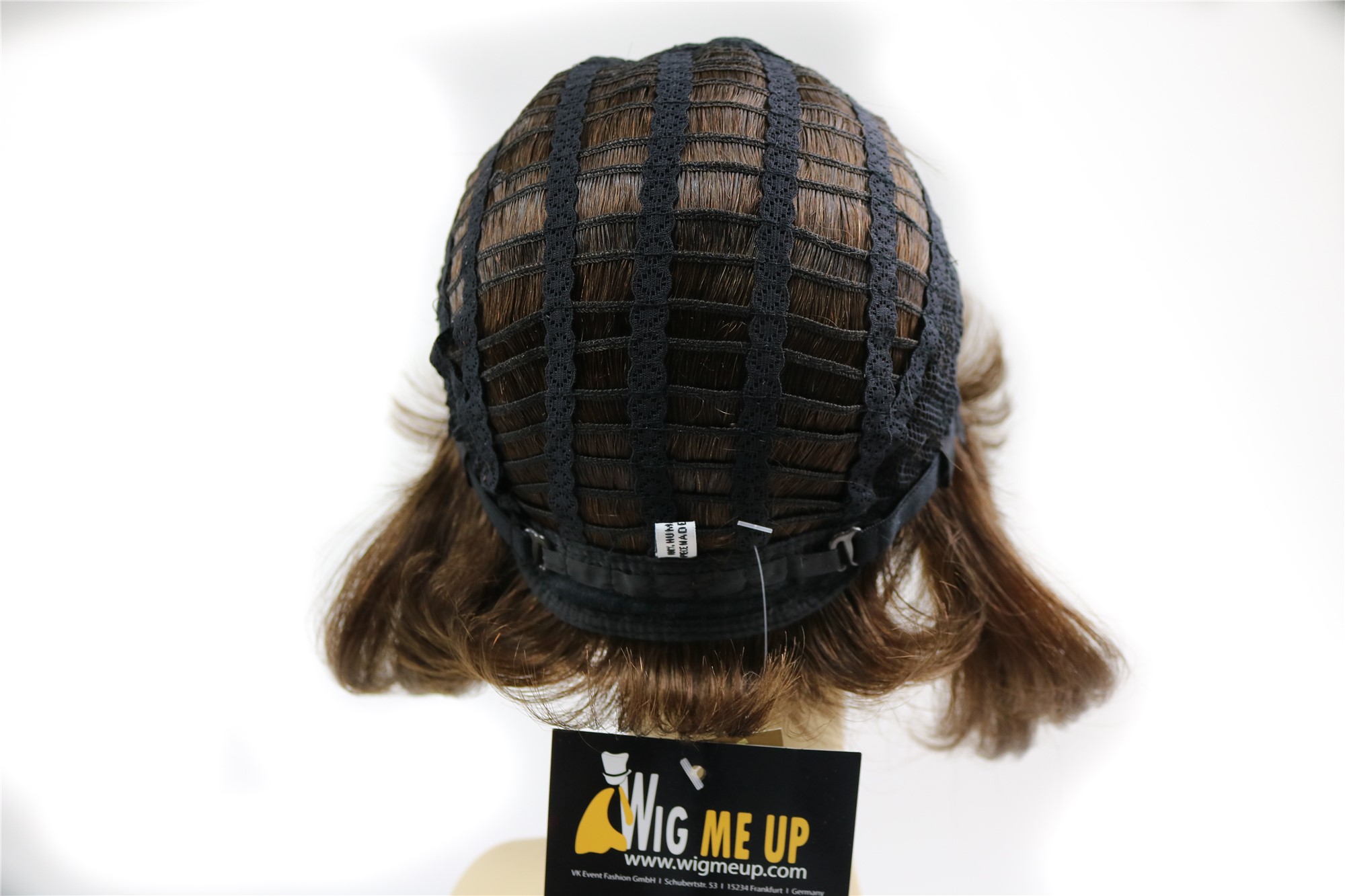 hochwertige Qualitätsperücken, Perücke Echthaar kurz Bob glatt Pony Braun VK-57-HH-6, Ansicht 5, WIG ME UP: Ihr Perücken Online Shop glatte Tressen-Perücke Echthaar Braun kurze Haare für Damen