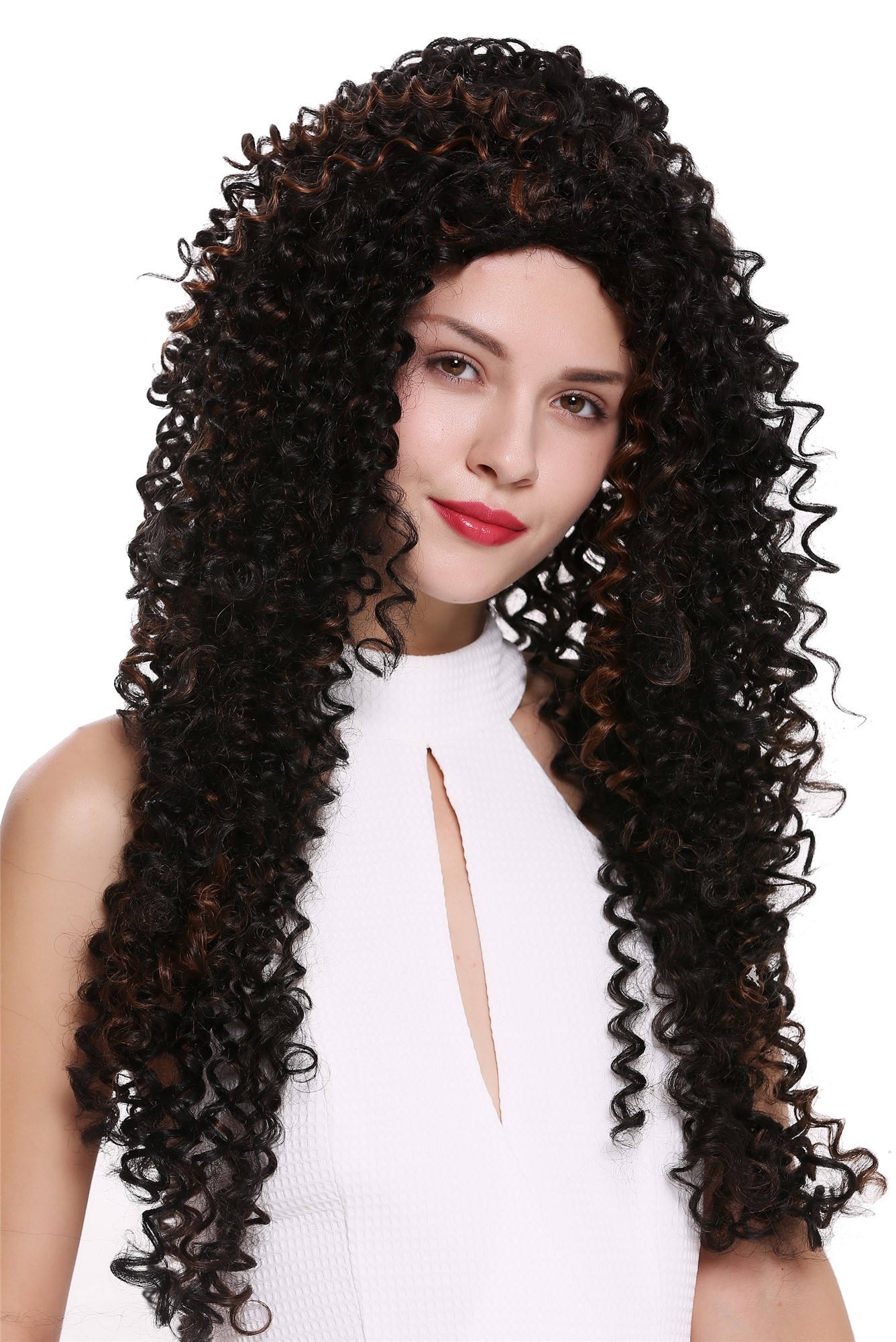 Lady women wig Long Dense Chestnut Brown Curls curly Afro Carribbean DW2315, view 4, WIG ME UP: Your Perücken Online Shop Quality Wigs, Ladies, black-brown-copper brown, curled, very long