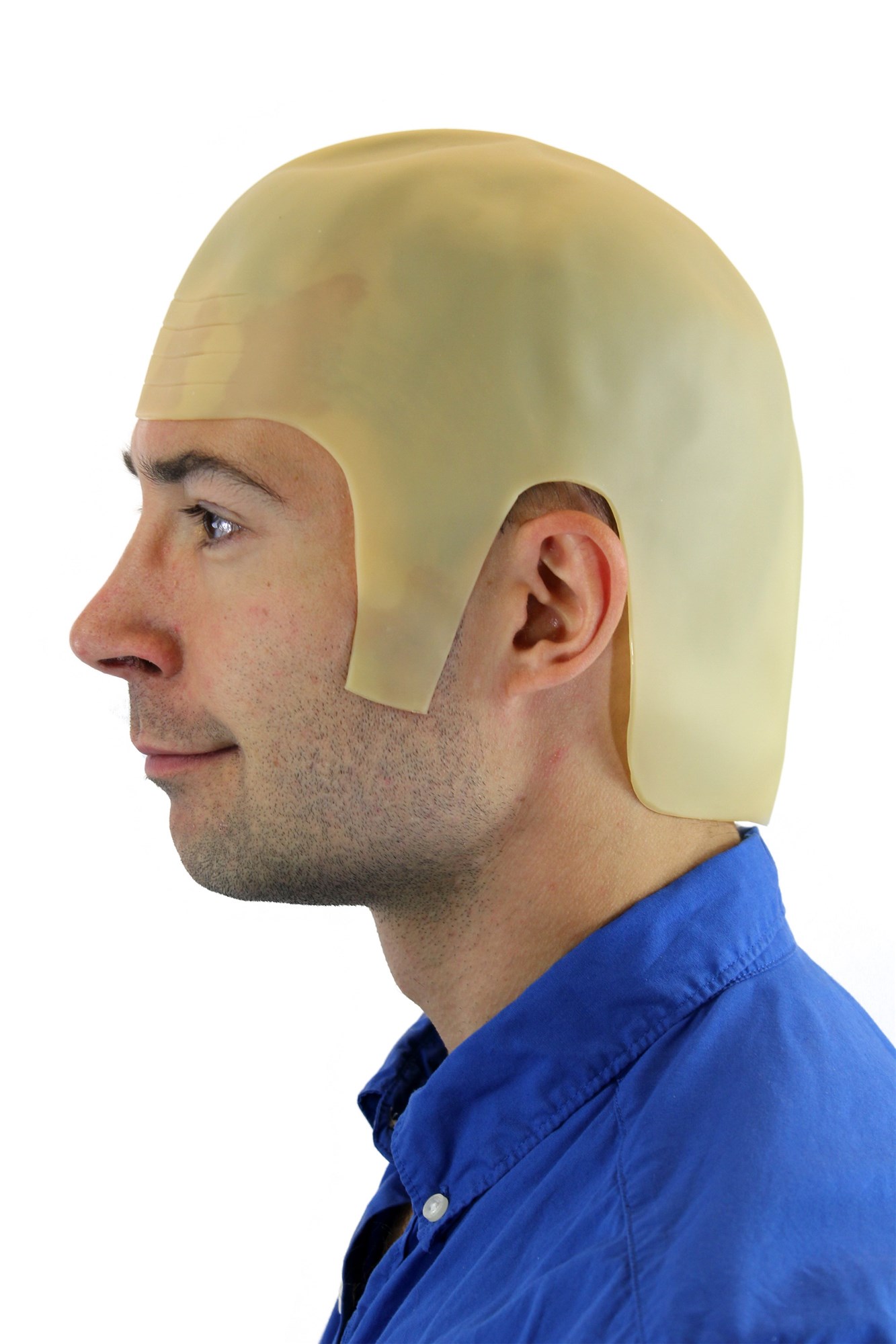 Halloween costume wig trashy bald head skinhead old man rubber head 5661, view 3, WIG ME UP: Your Perücken Online Shop Party Wig, Unisex, naturally, straight, short