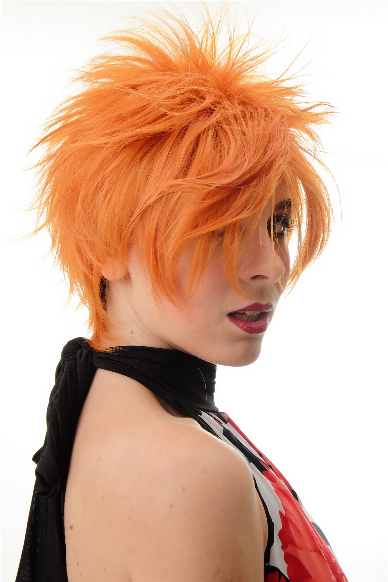 Quality Wigs, Ladies, orange-red, wavy, short