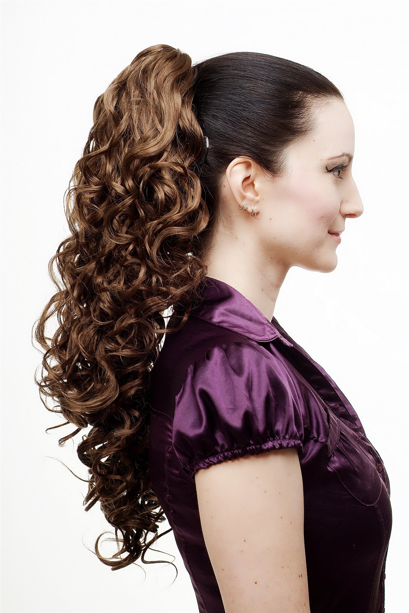N310-12 Hairpiece PONYTAIL extension VERY long MASSIVE volume voluminous curly AMAZING curls kinks medium light gold brown 23", view 2, WIG ME UP: Your Perücken Online Shop Ponytails, Brown, curled, long