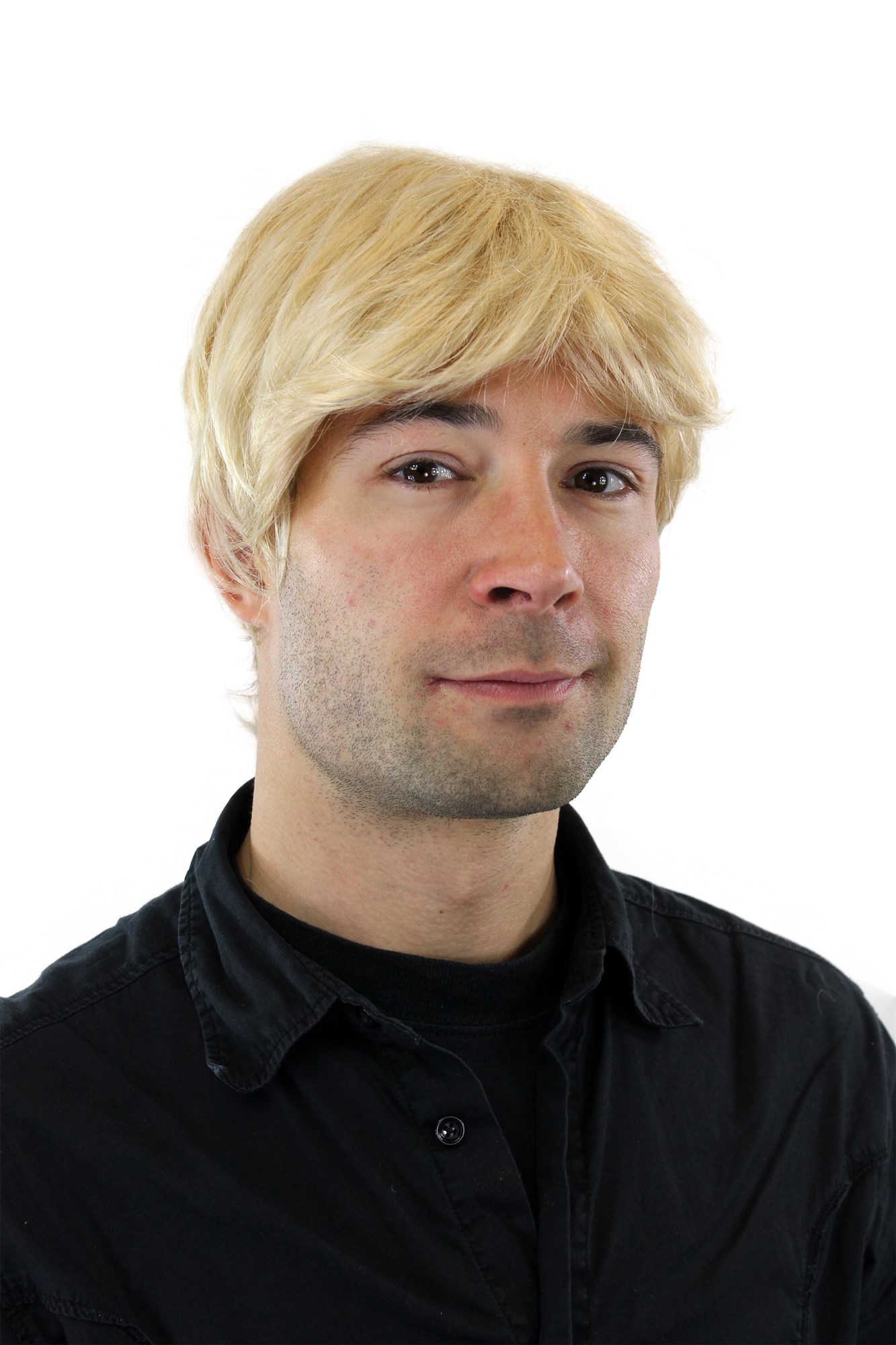 Quality Wigs, Men, platinum blonde, light blonde, straight, short