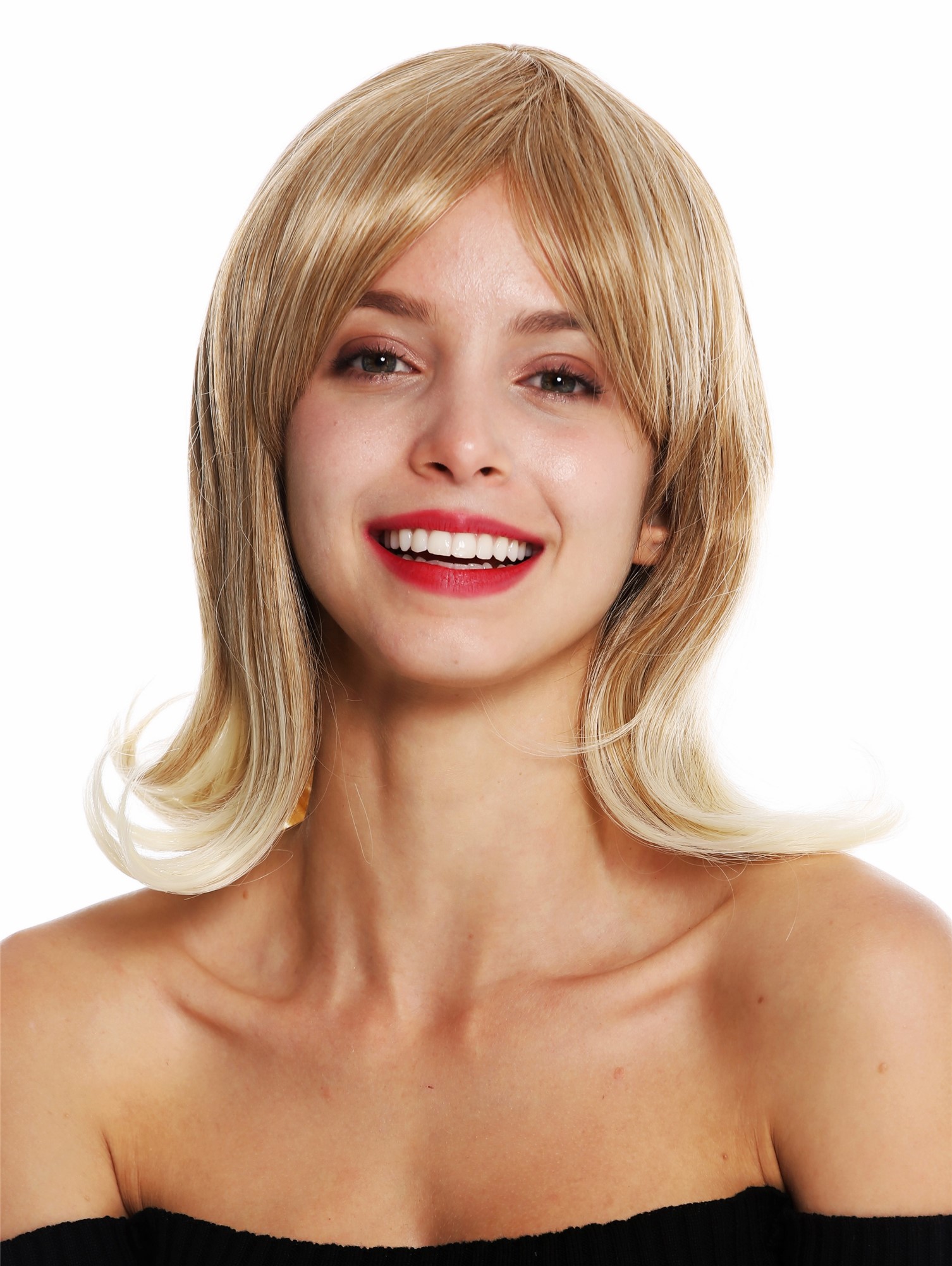 Quality Wigs, Ladies, blond mix, straight, shoulder-length