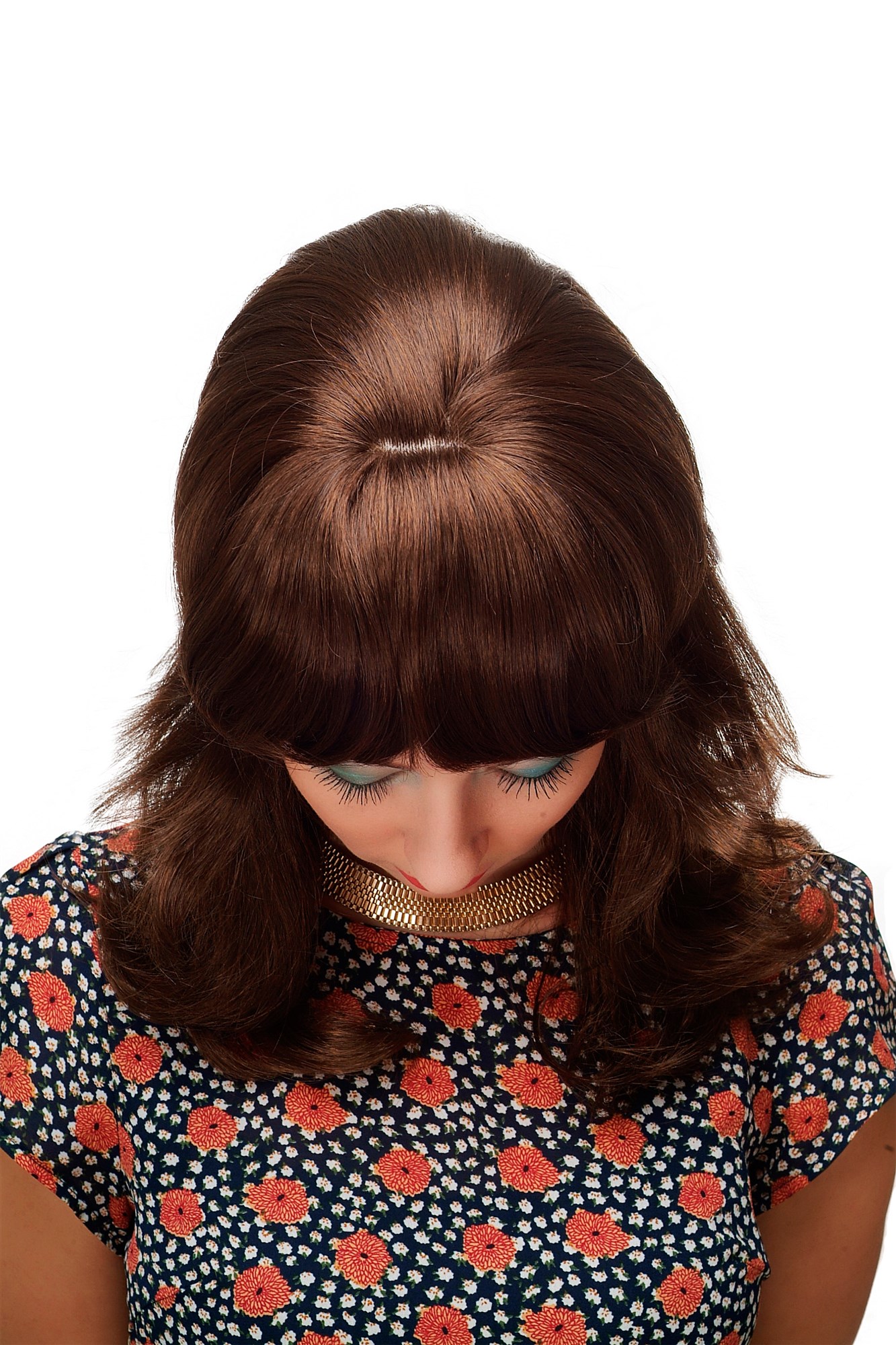CM-177-8 Lady  Wig shoulder length bangs fringe medium brown brunette slightly curled wavy, view 5, WIG ME UP: Your Perücken Online Shop Quality Wigs, Ladies, medium ash brown, wavy, shoulder-length