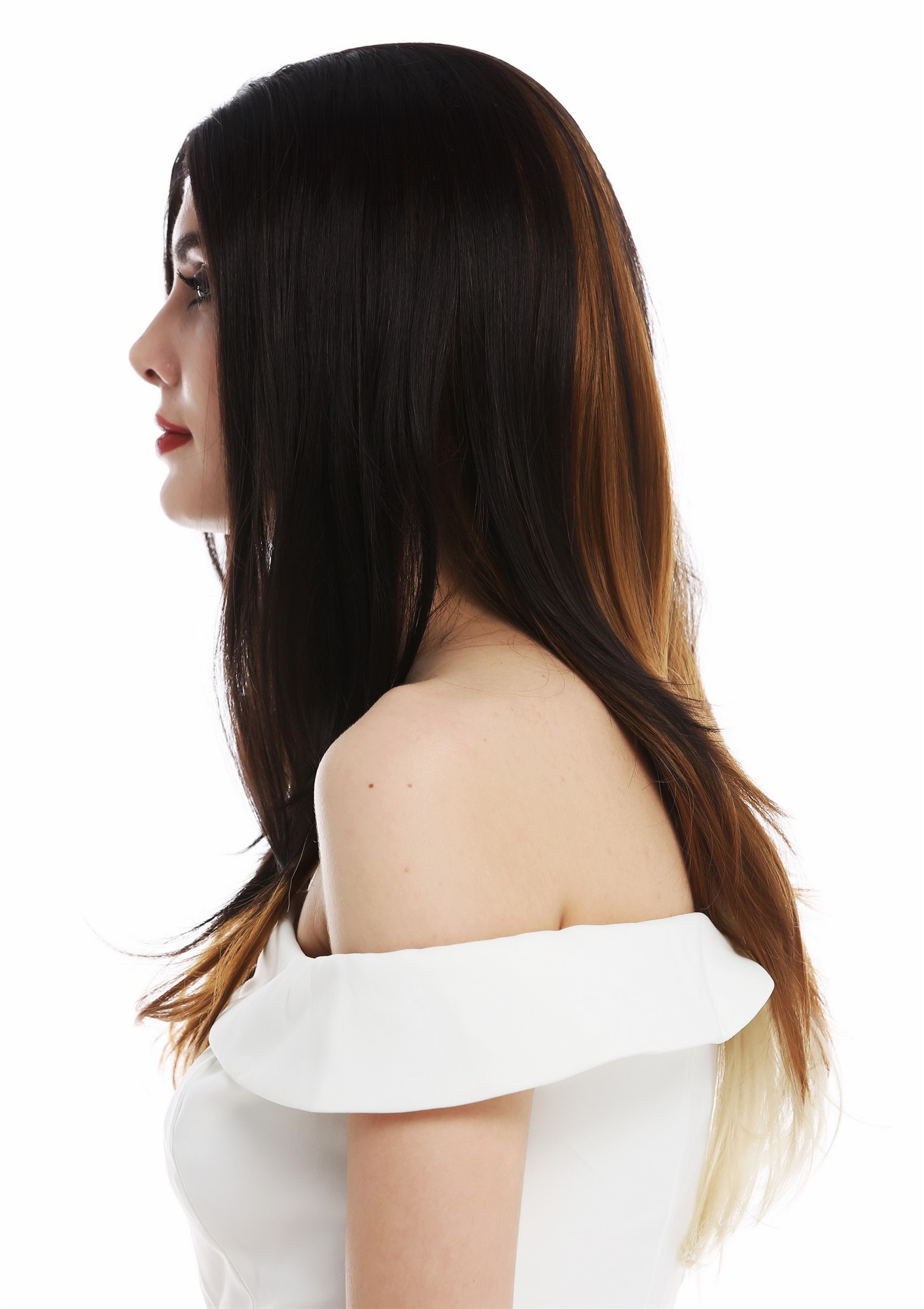Lady wig lace front long layered undercolours golden brown blonde TYM-343-LF, view 4, WIG ME UP: Your Perücken Online Shop Quality Wigs, Ladies, brown-blonde mix, straight, long