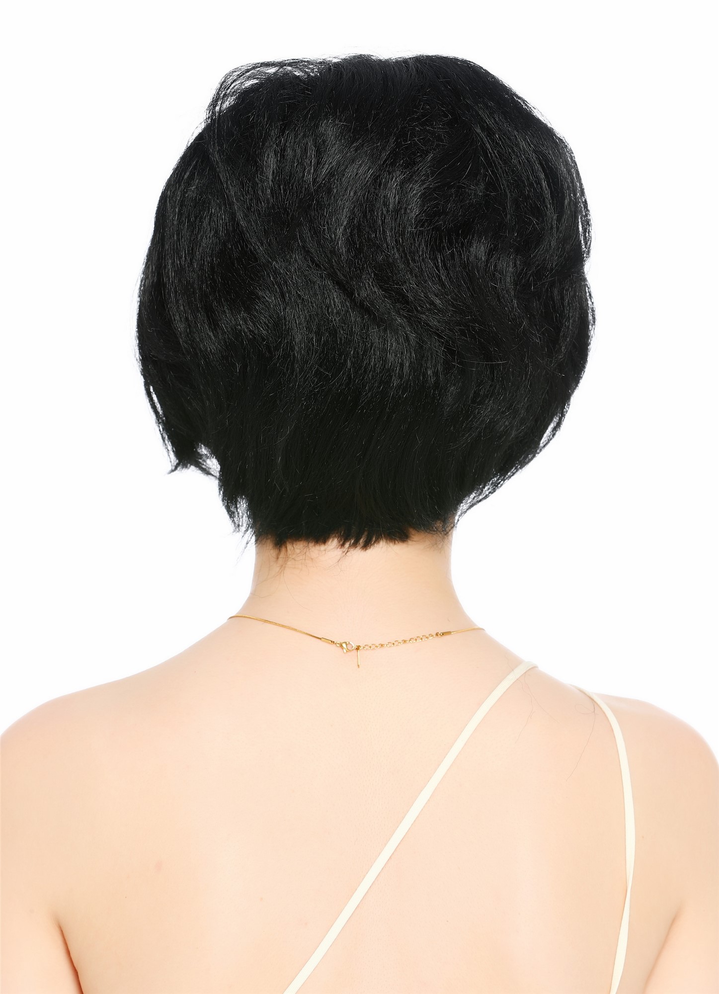 Perücke Damen Retro 50er 60er Beehive hochtoupiert kurz Pony Schwarz VK-65-1