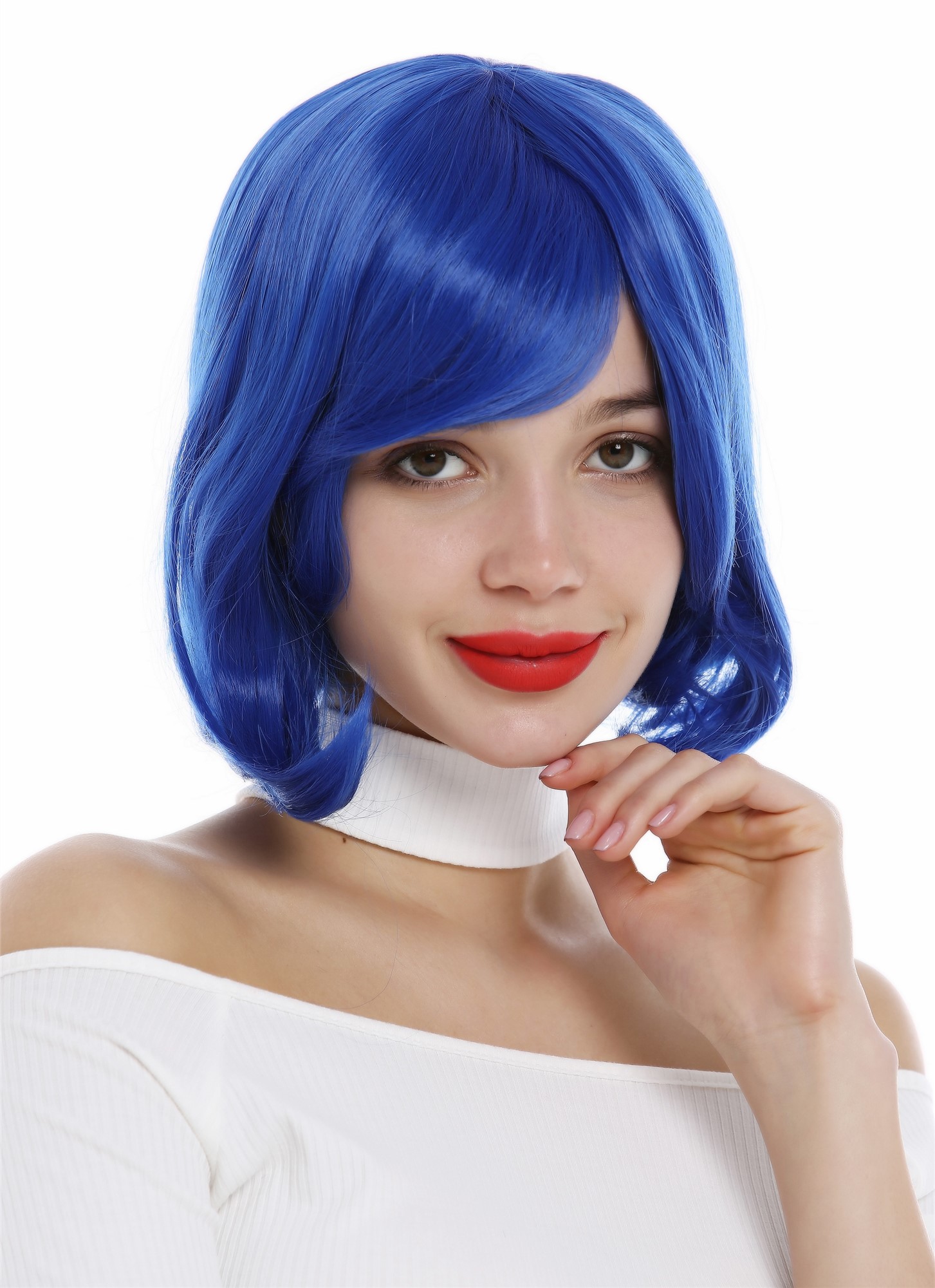 Quality Wigs, Ladies, lavender blue, straight, short