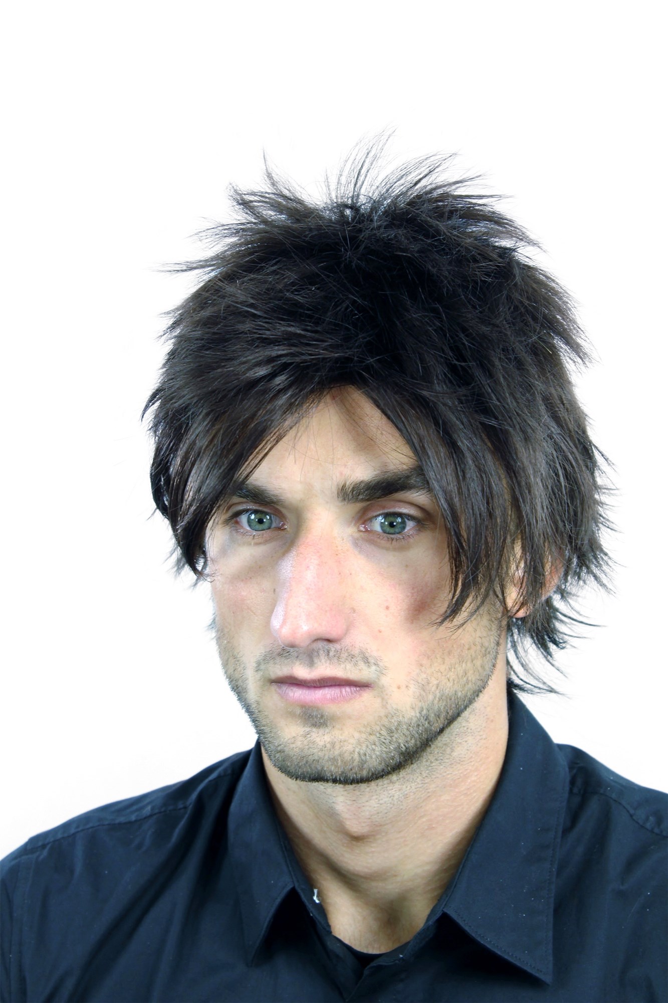 WL-2360-4 Men Gents  Wig WILD ONE juvenile youthful look short teased spiky dark brown, view 5, WIG ME UP: Your Perücken Online Shop Quality Wigs, Men, Brown, wavy, short