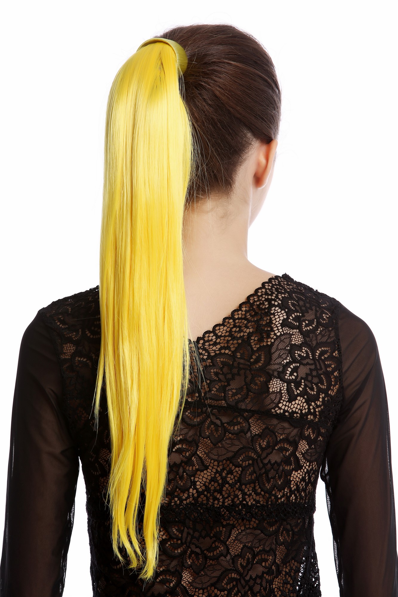 Ponytails, Yellow, straight, long