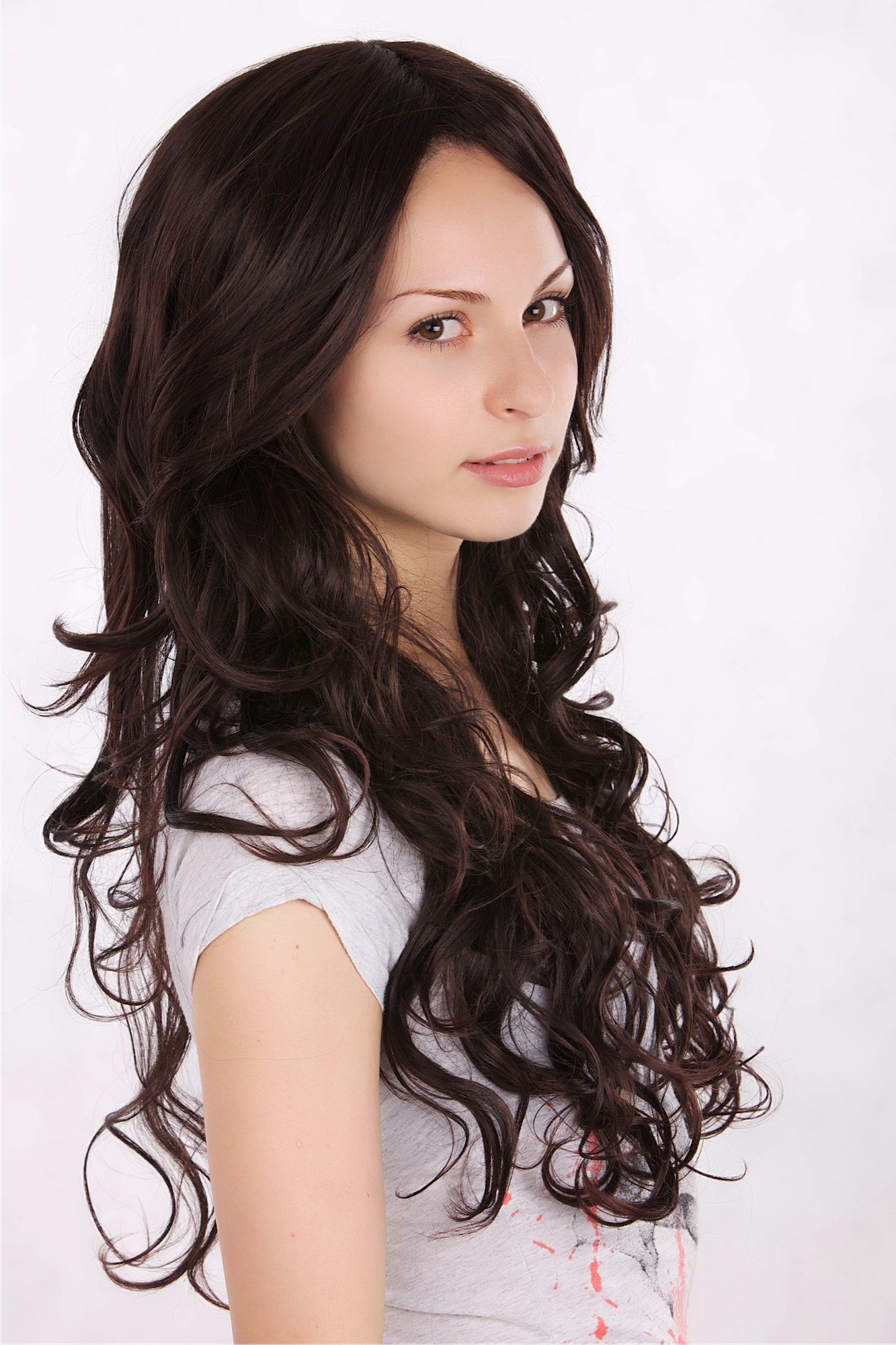 Long Lady Fashion  Wig mixed BROWN brunette G49031-2T33 Middle Parting Peluca, view 3, WIG ME UP: Your Perücken Online Shop Quality Wigs, Ladies, Brown, wavy, long
