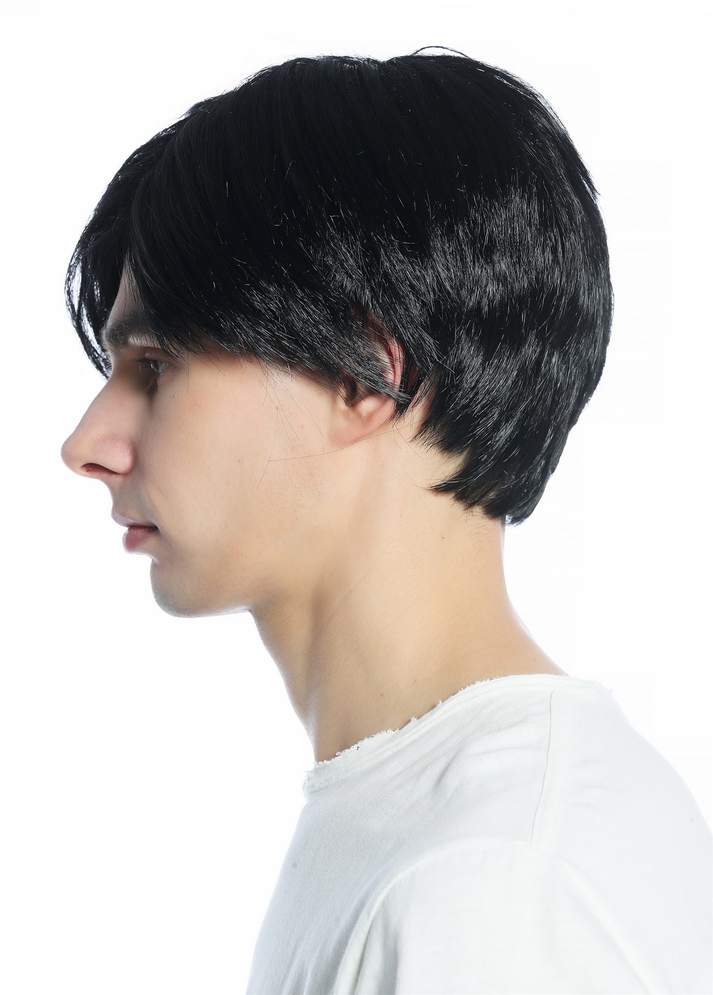 Halloween Carnival Wig Men Women unisex parting short straight Emo black CW-001, view 6, WIG ME UP: Your Perücken Online Shop Party Wig, Unisex, Black, straight, short
