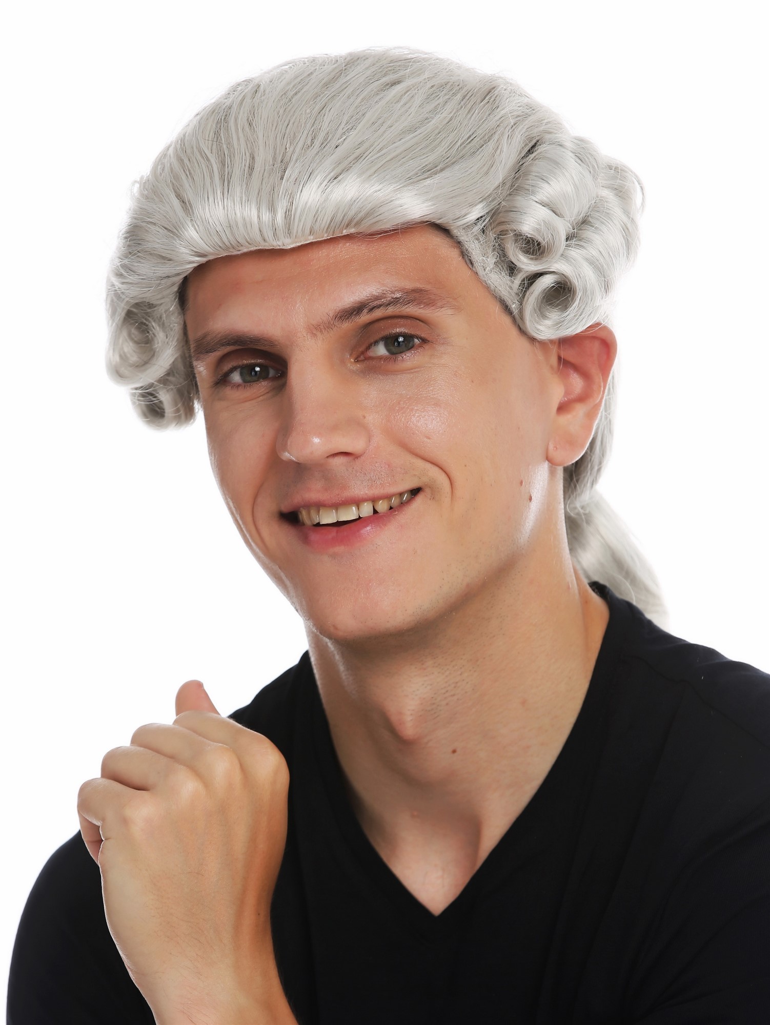 Quality Wigs, Men, white-gray, wavy, long