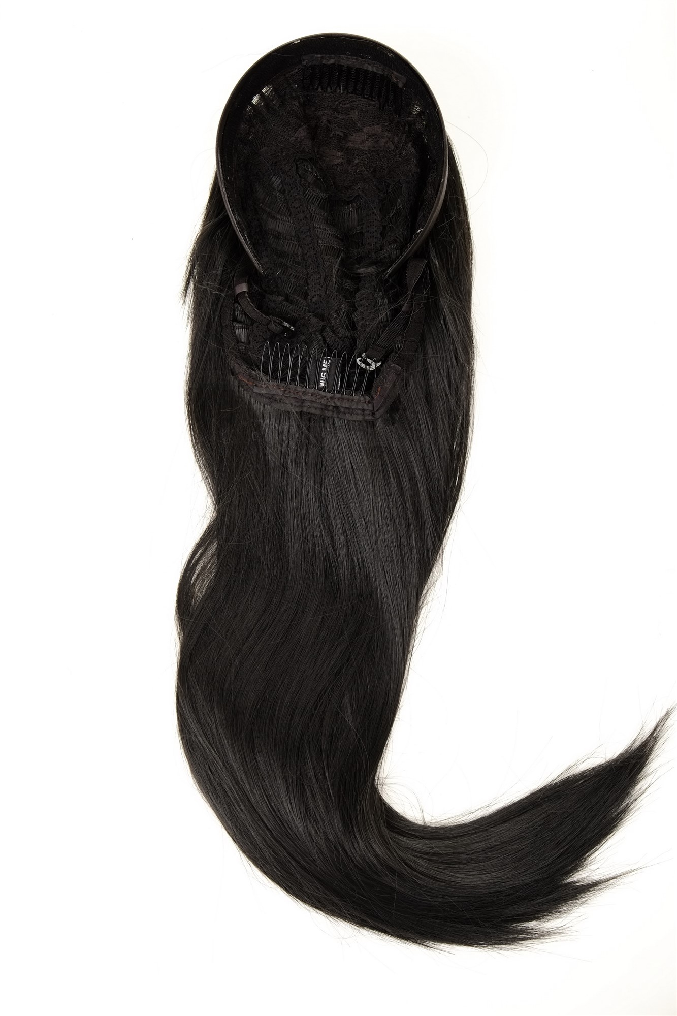 Haarreifen glatt Samtschwarz 65 cm