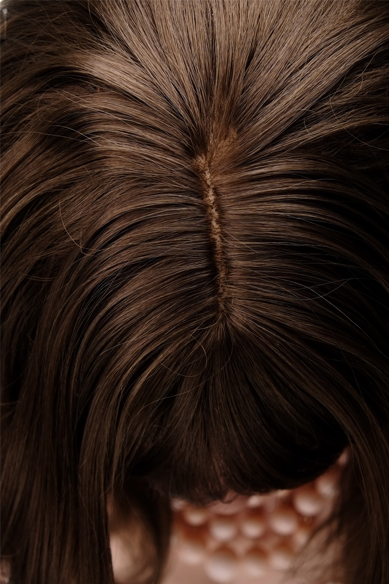 Lady wig medium length long fringe parted to side straight layered brown 3003, view 6, WIG ME UP: Your Perücken Online Shop Quality Wigs, Ladies, medium golden brown, straight, long