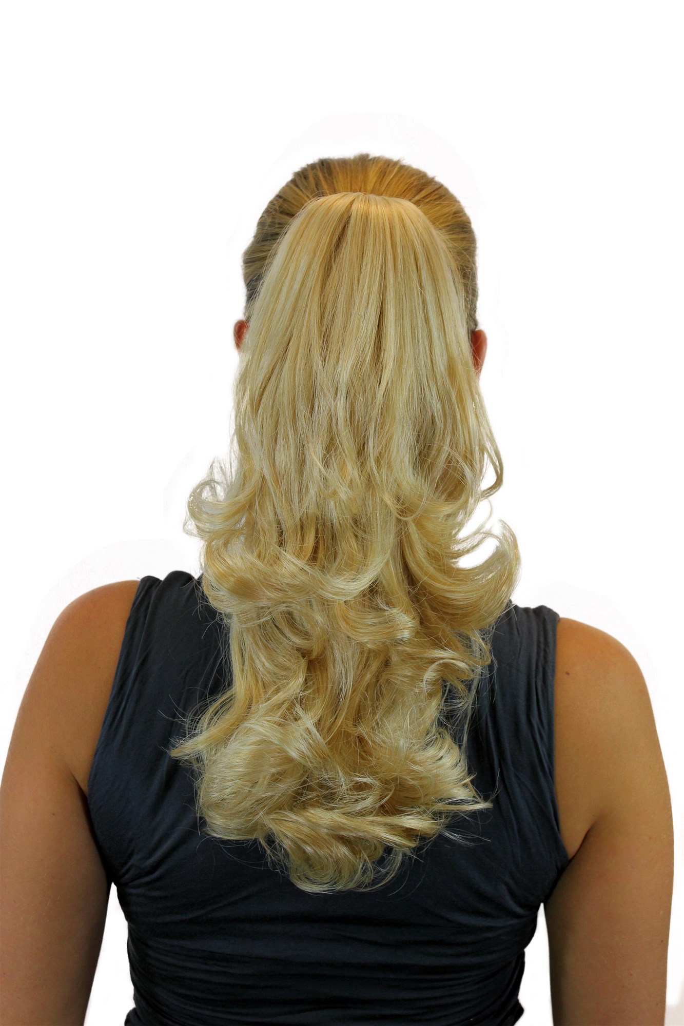 JL-3275-24B Ponytail Hairpiece extension long waved wavy blond claw clamp 18", view 2, WIG ME UP: Your Perücken Online Shop Ponytails, golden blonde, wavy, shoulder-length