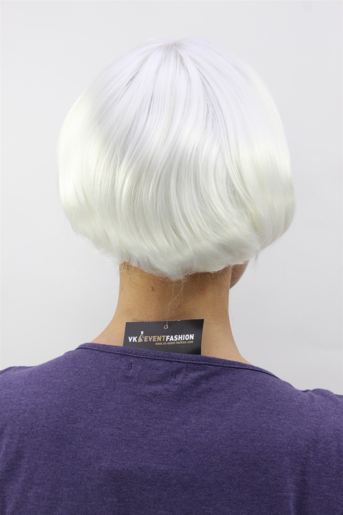 hochwertige Qualitätsperücken, Perücke Damen französischer Page weißblond weiß 7804-B80, Ansicht 4, WIG ME UP: Ihr Perücken Online Shop glatte Tressen-Perücke mit Kopfhaut-Imitat Hellblond kurze Haare für Damen