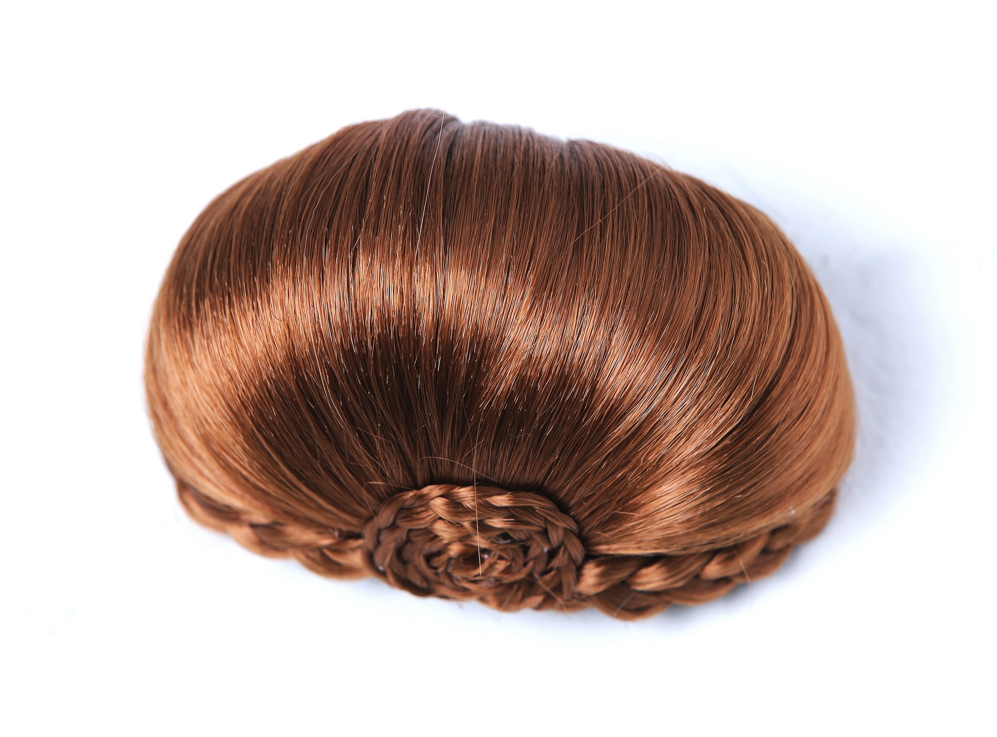 Dutt Haardutt Chignon traditionell geflochten oval Haarrose Rostbraun TYP-0063-P30, Ansicht 5, WIG ME UP: Ihr Perücken Online Shop geflochtener Dutt Haarteil Rostbraun