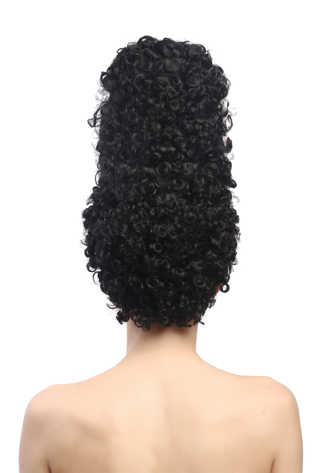 Party Wig, Ladies, Black, curled, shoulder-length