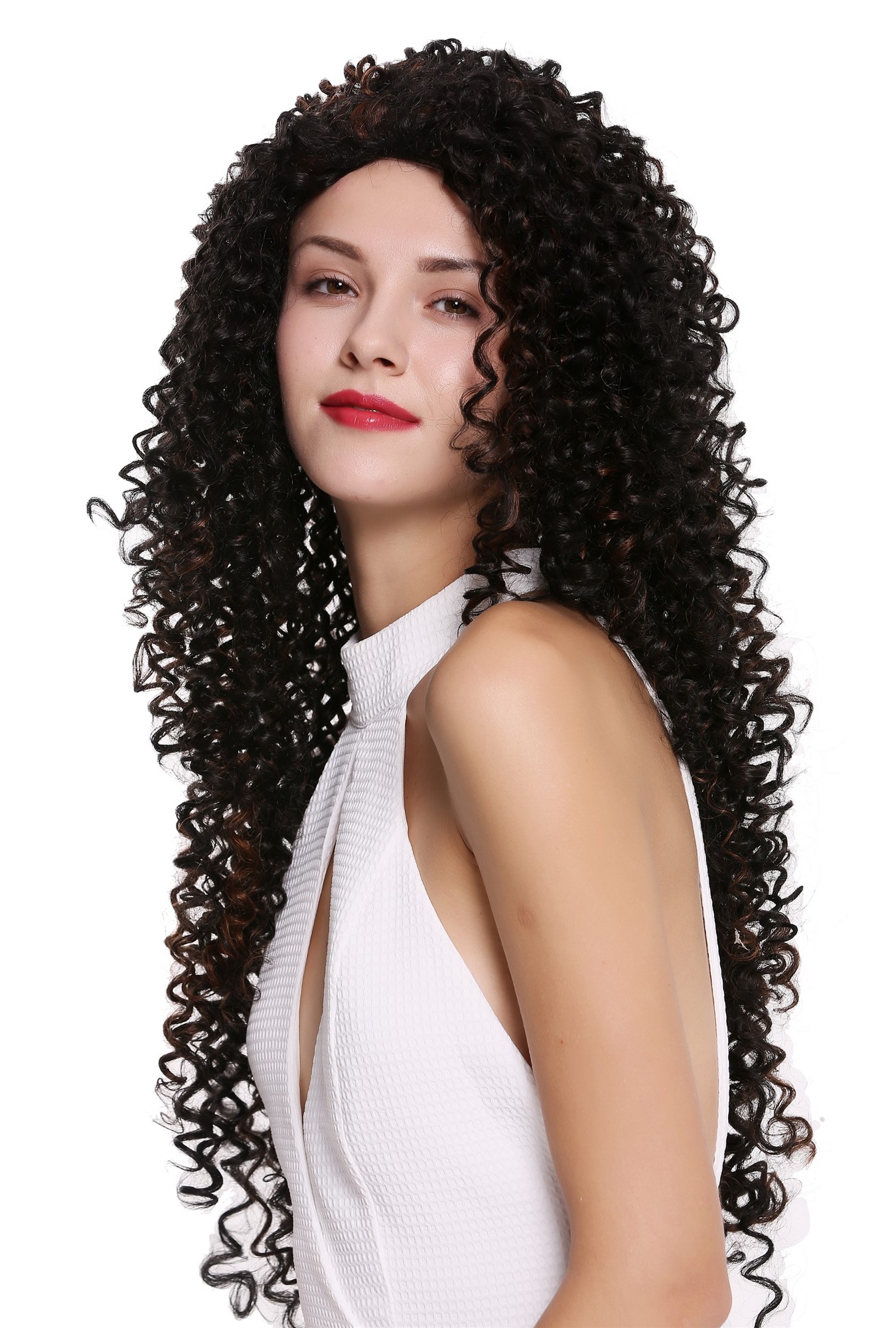 Lady women wig Long Dense Chestnut Brown Curls curly Afro Carribbean DW2315, view 2, WIG ME UP: Your Perücken Online Shop Quality Wigs, Ladies, black-brown-copper brown, curled, very long