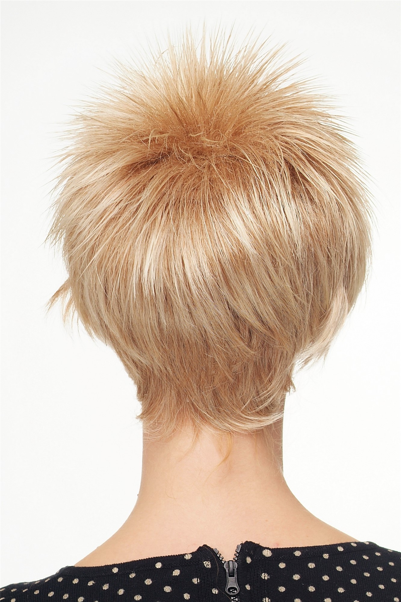 hochwertige Qualitätsperücken, Perücke kurz wilde Strähnen Blond Modell: 3324, Ansicht 4, WIG ME UP: Ihr Perücken Online Shop wellige Tressen-Perücke Erdbeerblond-Platinblond-Mix kurze Haare für Damen