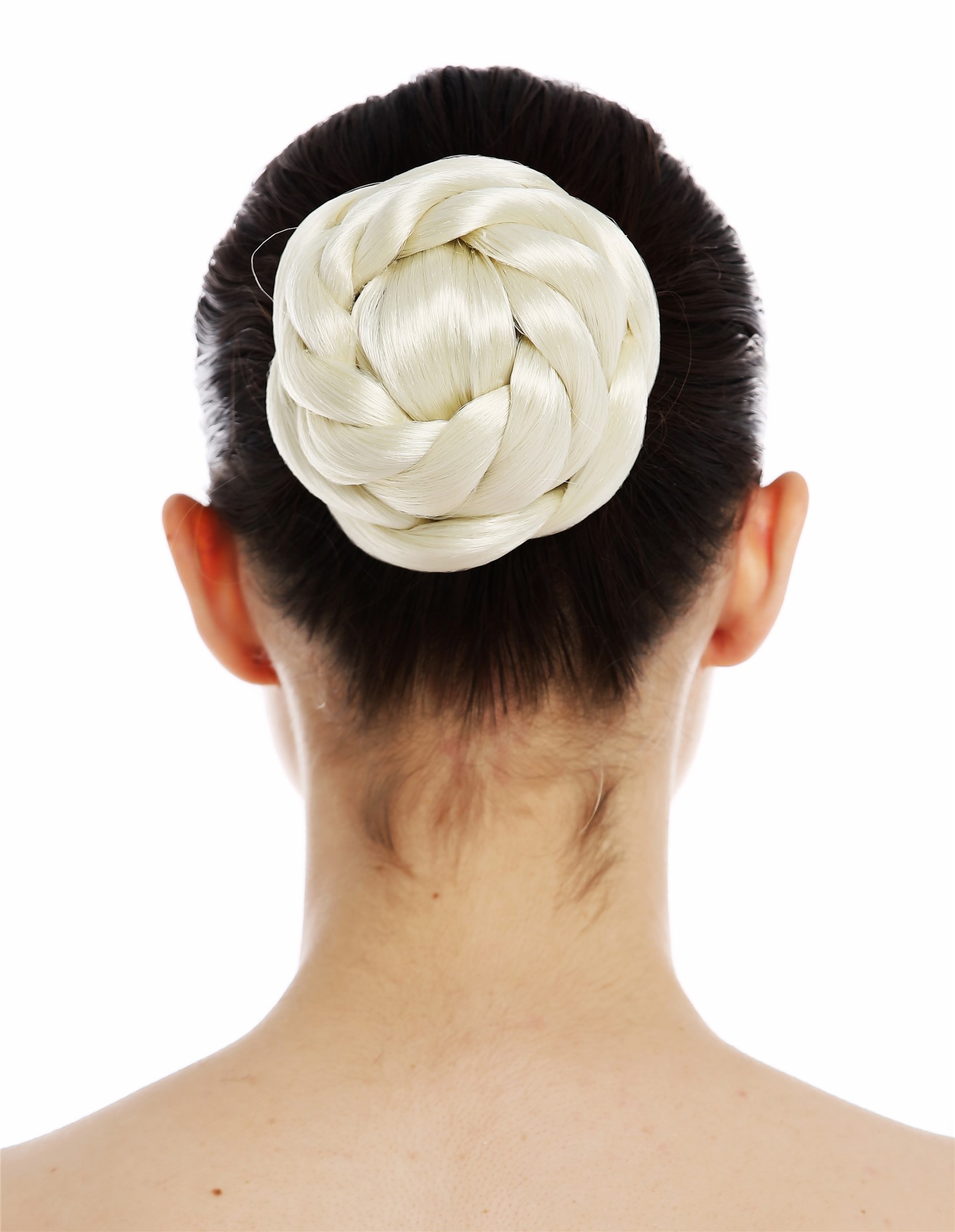 Dutt Haardutt Haarknoten Chignon aufwendig geflochten Lichtblond Platinblond HYD-0046-613, Ansicht 2, WIG ME UP: Ihr Perücken Online Shop geflochtener Dutt Haarteil Platinblond